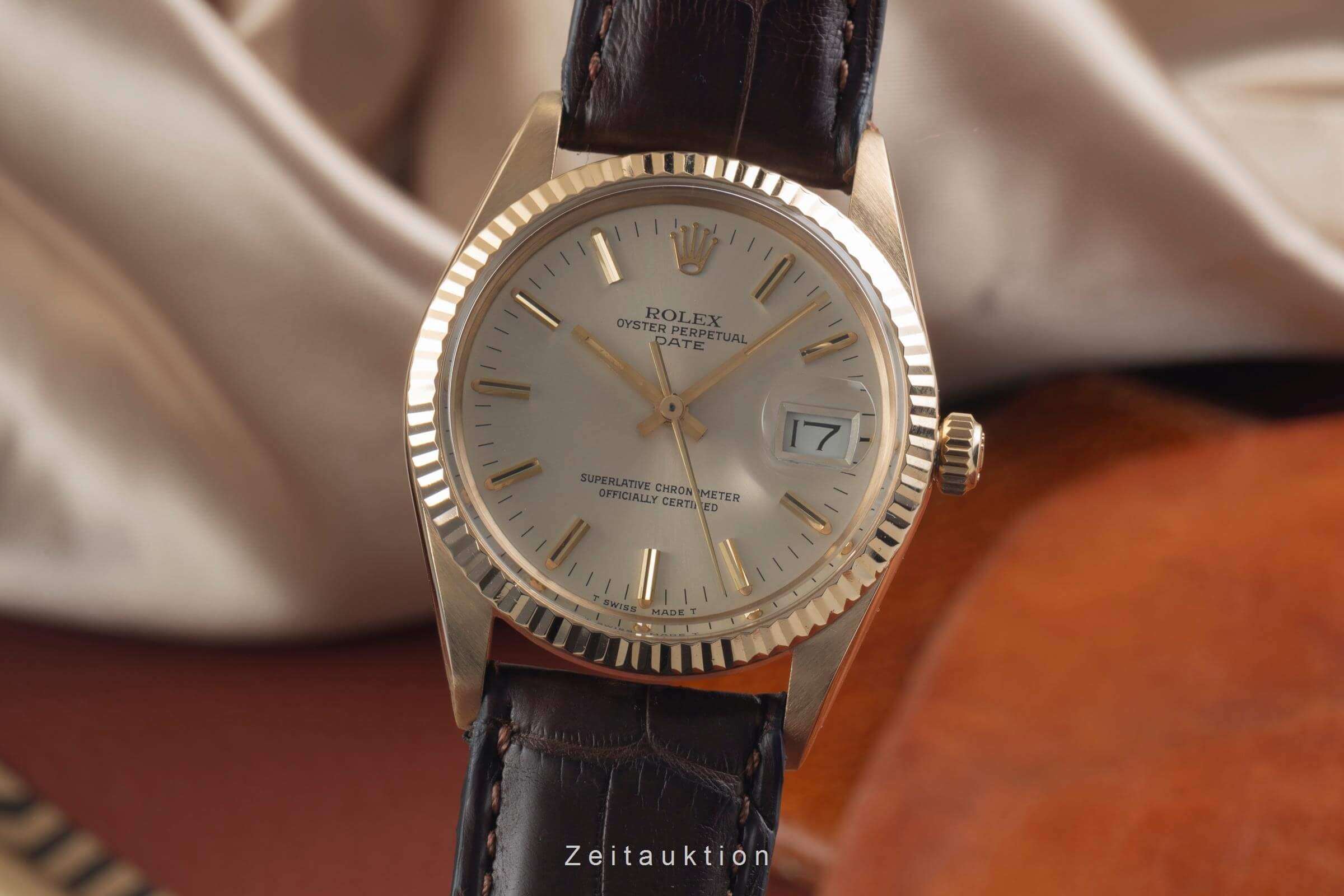 Rolex Date oro de 18 quilates automático reloj para caballeros 15038  [2406355]