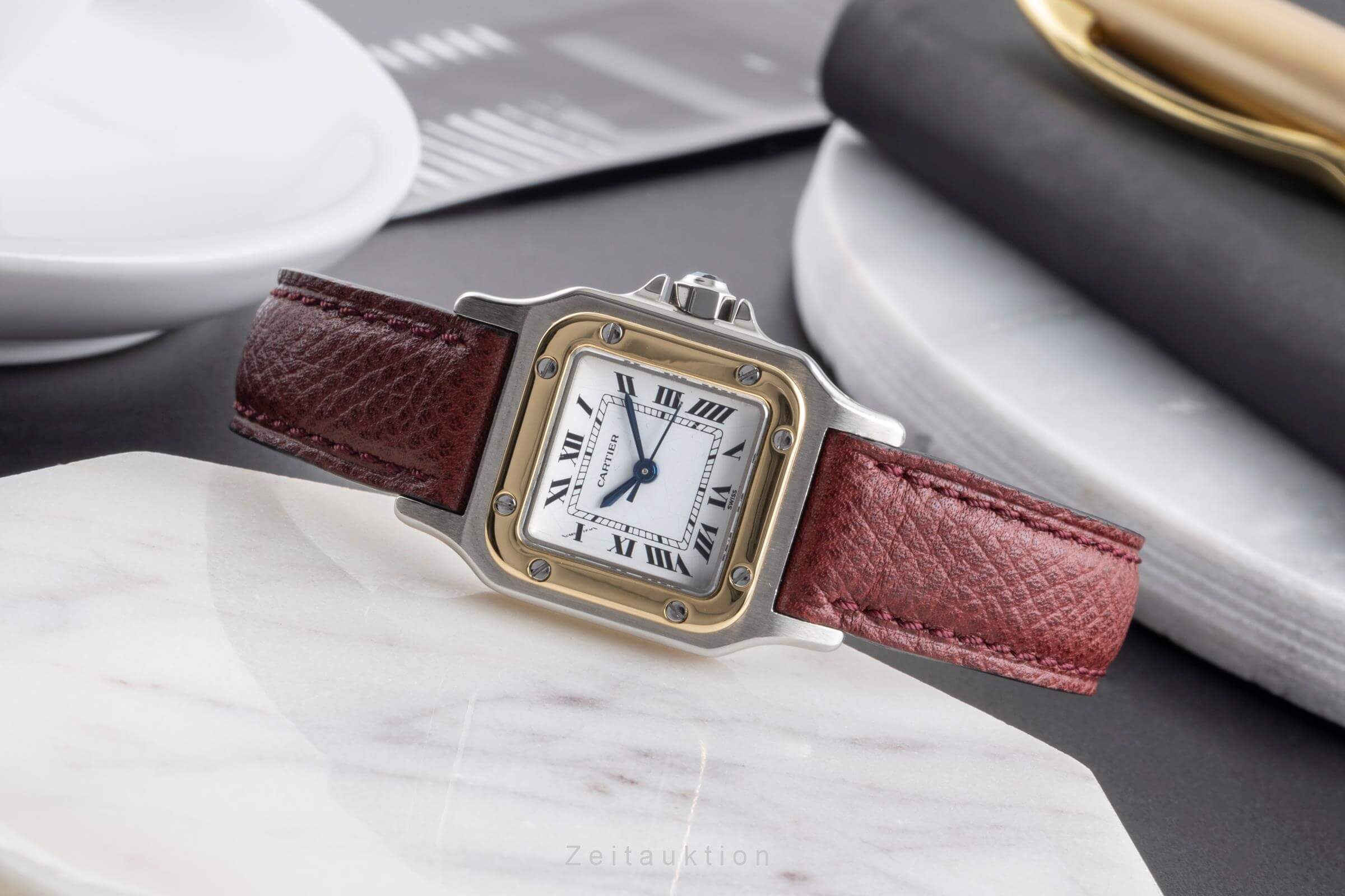 Cartier Santos acciaio / oro automatismo orologio da donna 0902  [2406568]