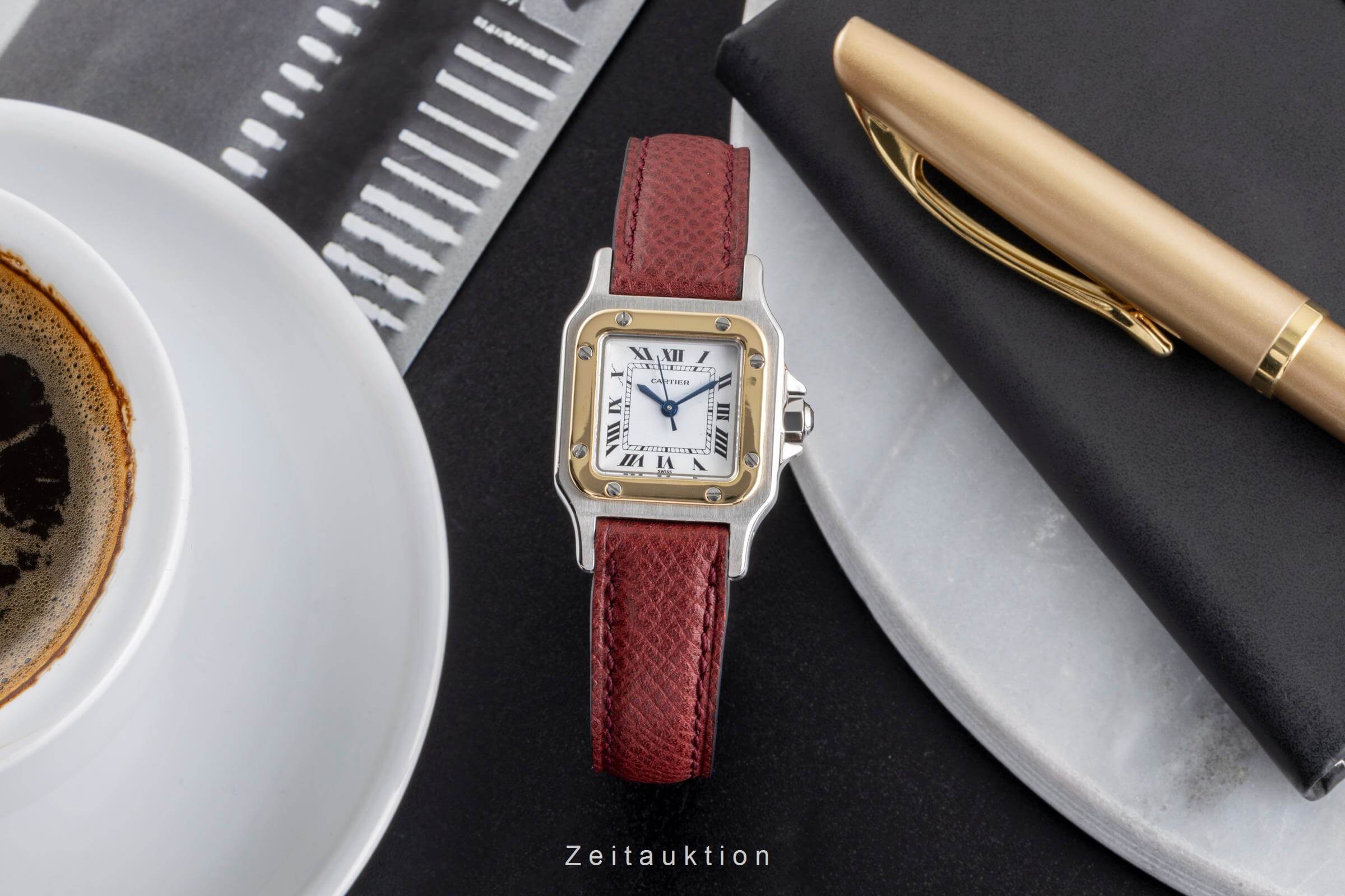 Cartier Santos acciaio / oro automatismo orologio da donna 0902  [2406568]