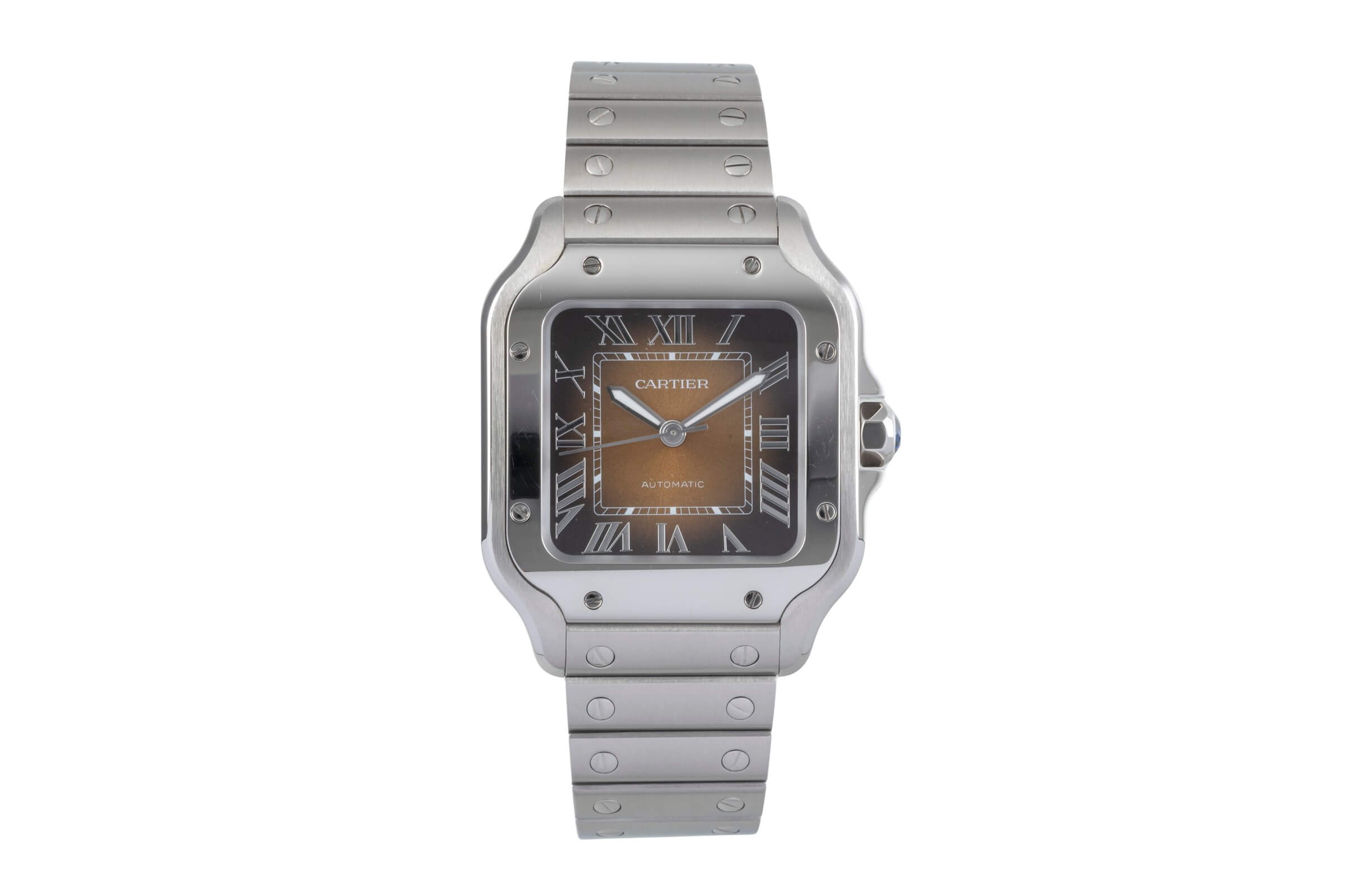 Cartier Santos acciaio automatismo orologio da uomo WSSA0065 LP: 7600EUR  [2406604]