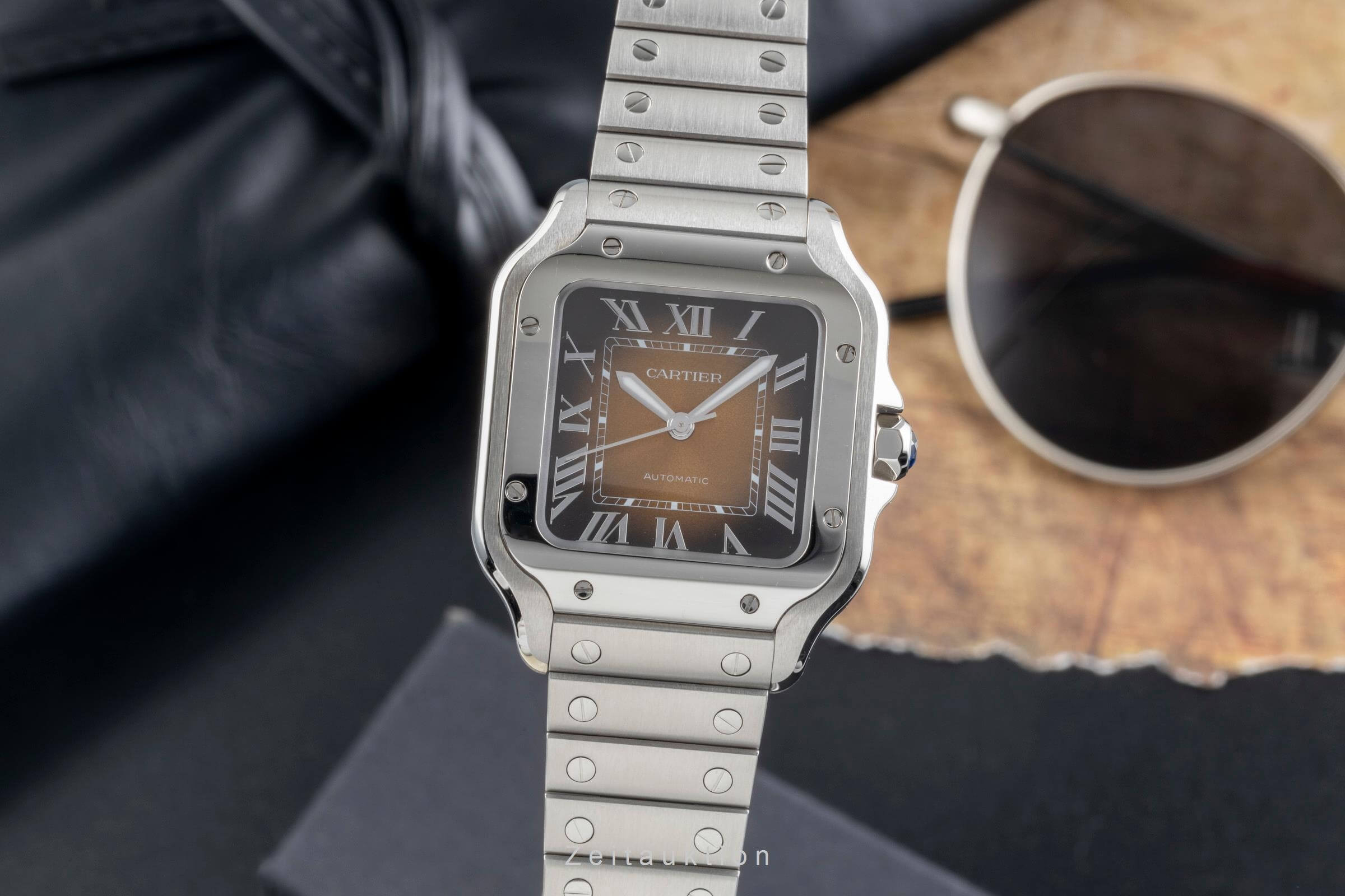 Cartier Santos acciaio automatismo orologio da uomo WSSA0065 LP: 7600EUR  [2406604]