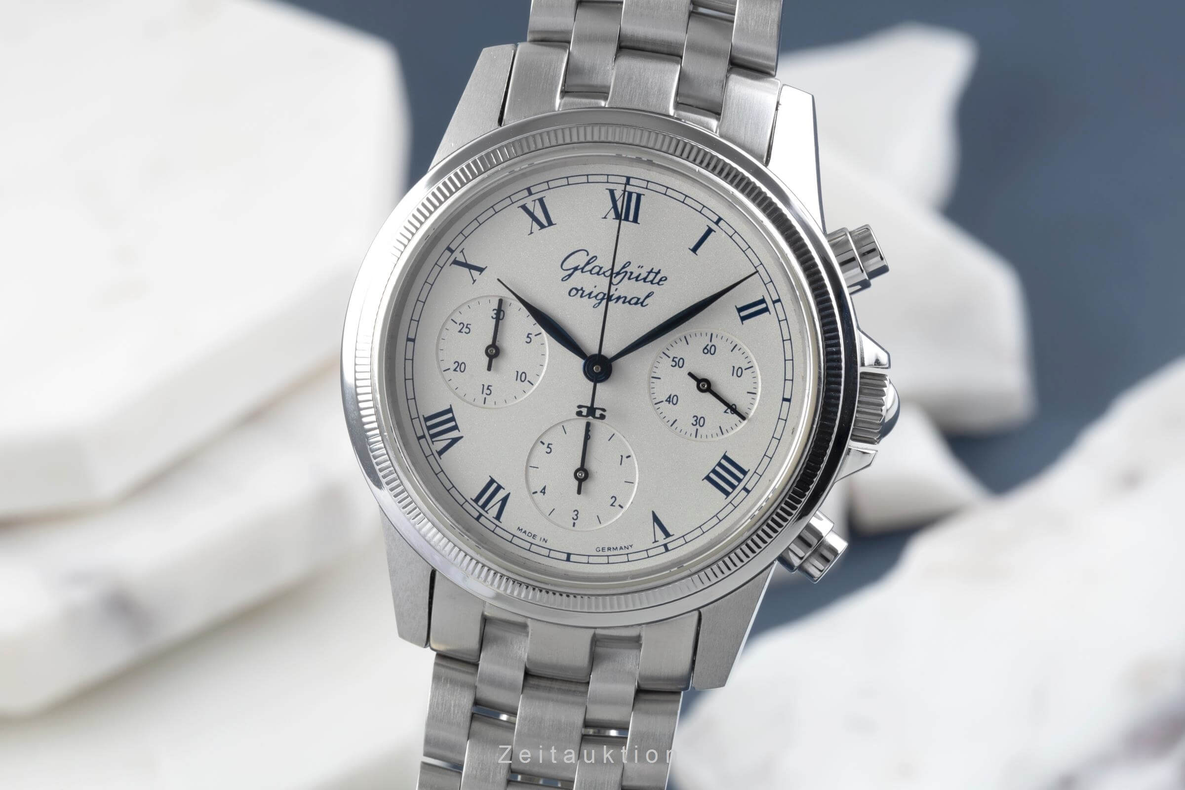 Glashütte Senator cronógrafo acero automático reloj para caballeros 10-66-02-03-04  [2406613]