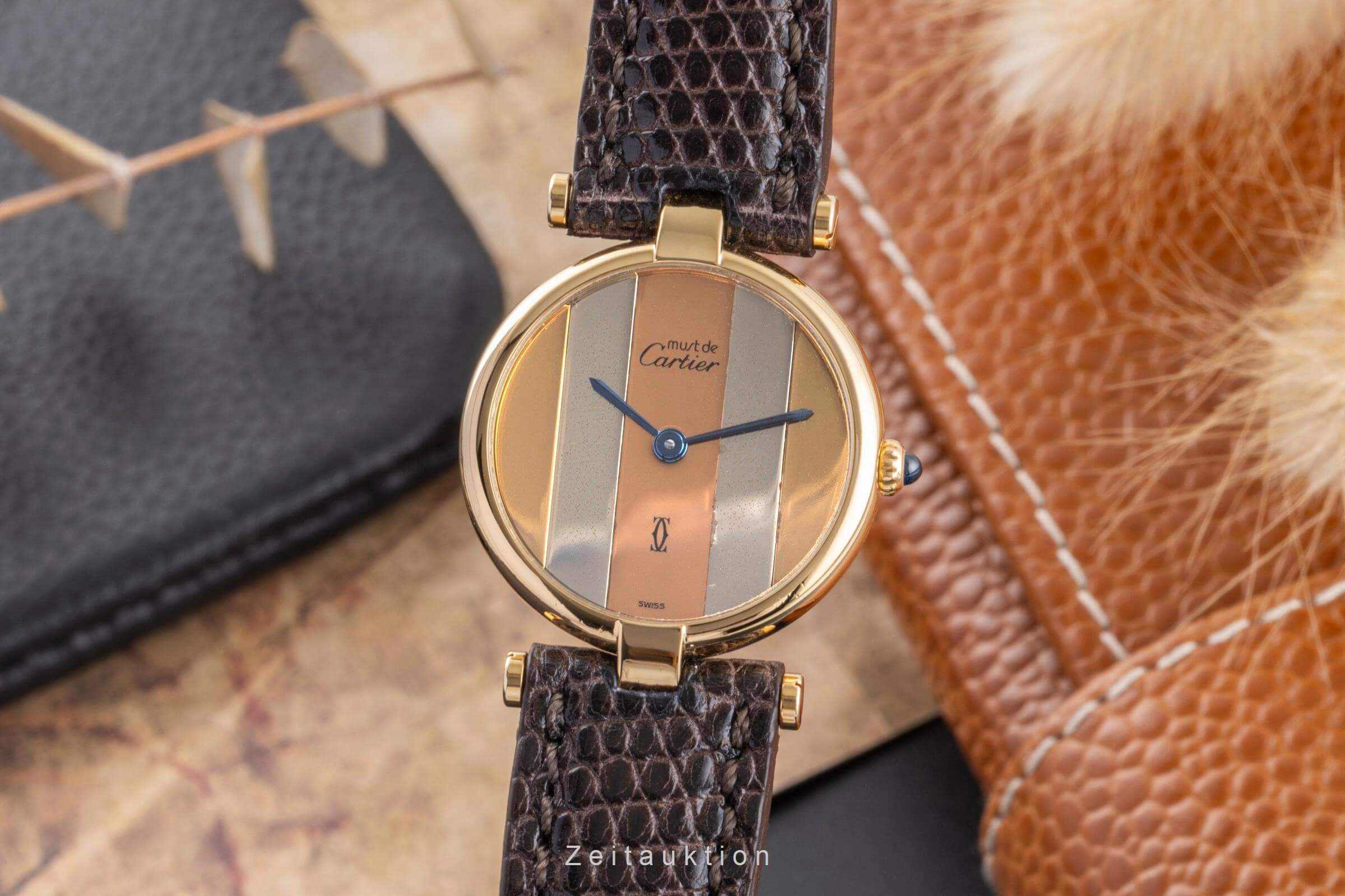Cartier Vermeil argento dorato quarzo orologio da donna  [2406645]