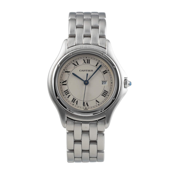 Cartier Cougar steel quartz men's watch W25013B9  [2406682]