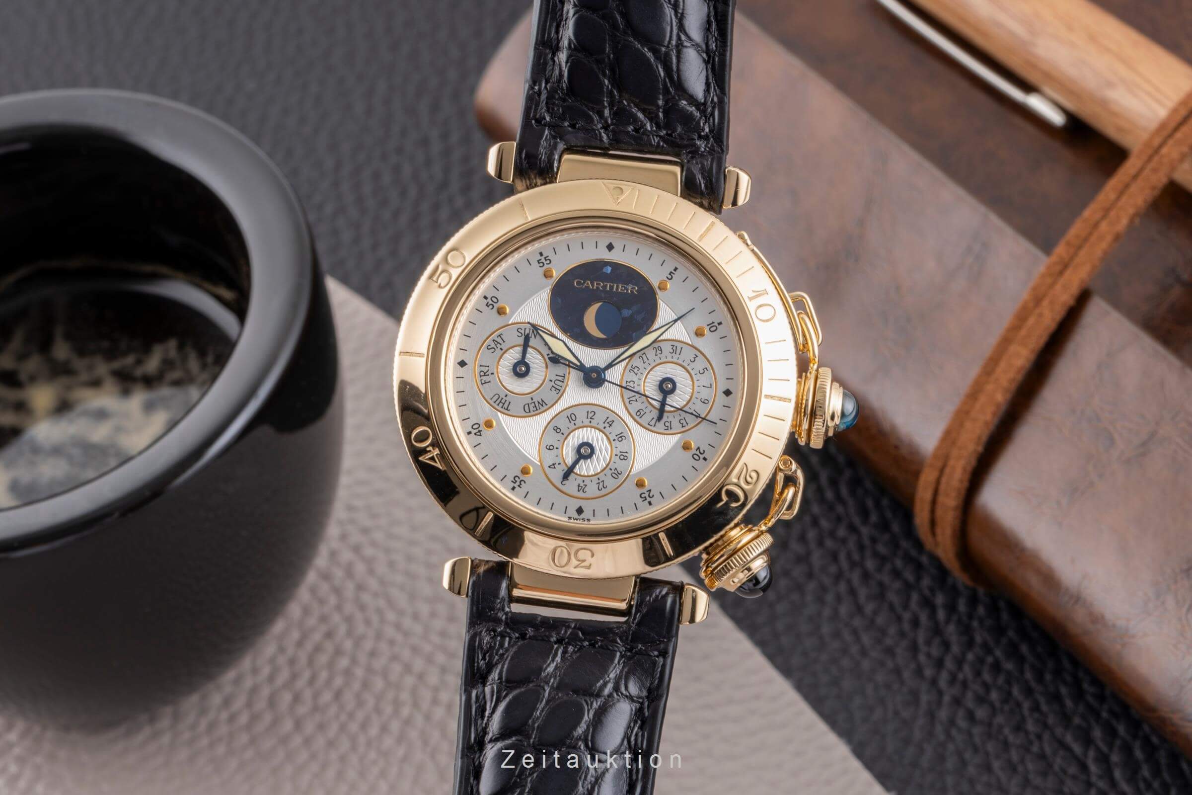 Cartier Pasha oro 18 ct automatismo orologio da uomo W3008751  [2500125]