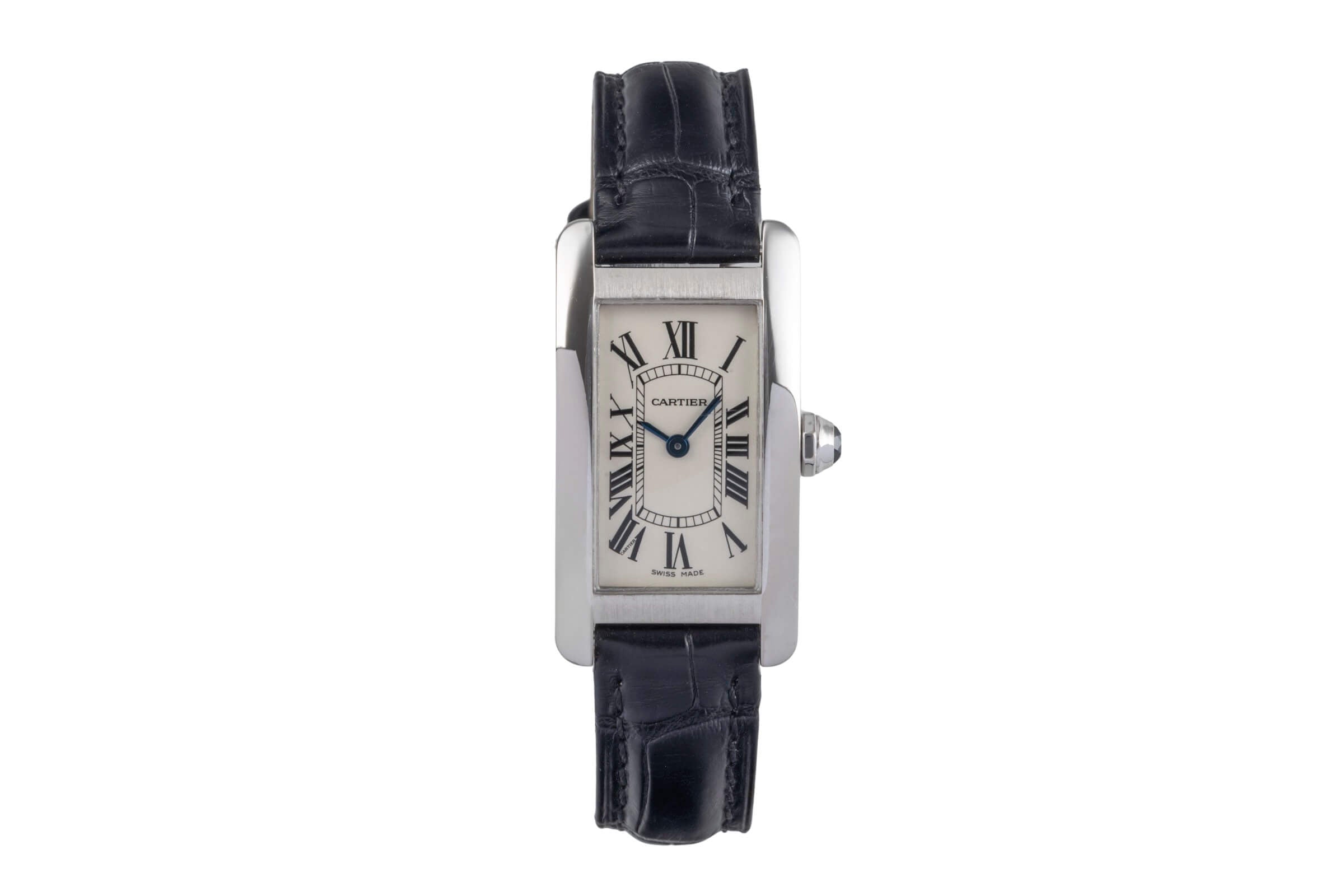 Cartier Tank Américaine oro bianco 18 ct quarzo orologio da donna W2601956 LP: 12400EUR  [2500189]