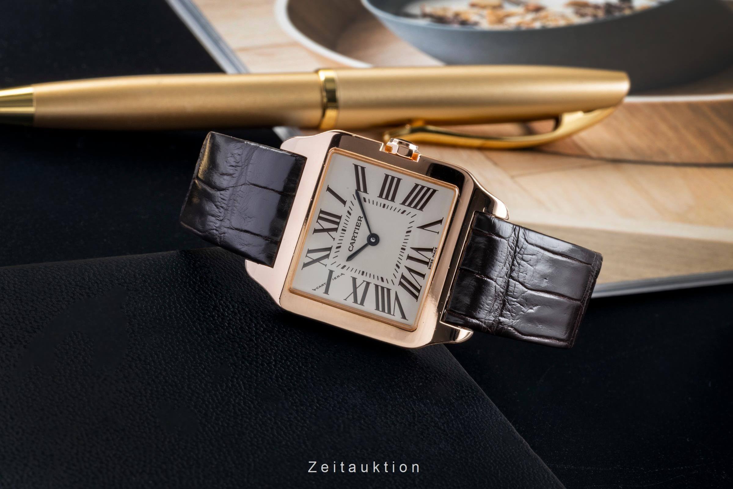 Cartier Santos Dumont oro 18 ct quarzo orologio da uomo W2009251,2788  [2500275]