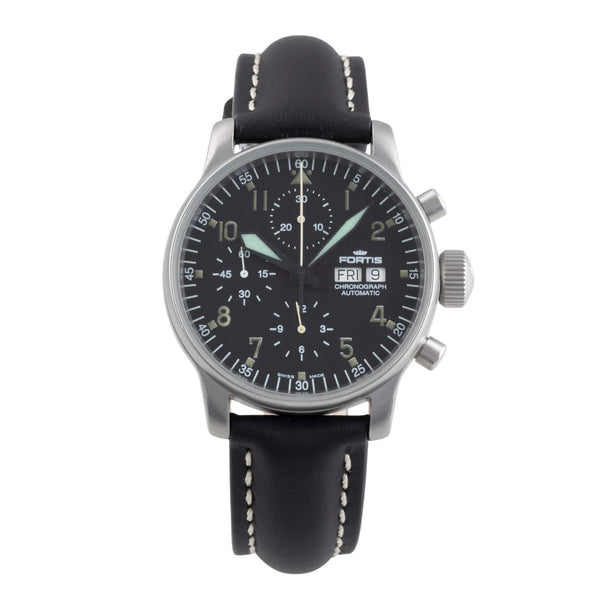 Fortis Flieger Chronograph cronógrafo acero automático reloj para caballeros 597.10.141  [2500522]