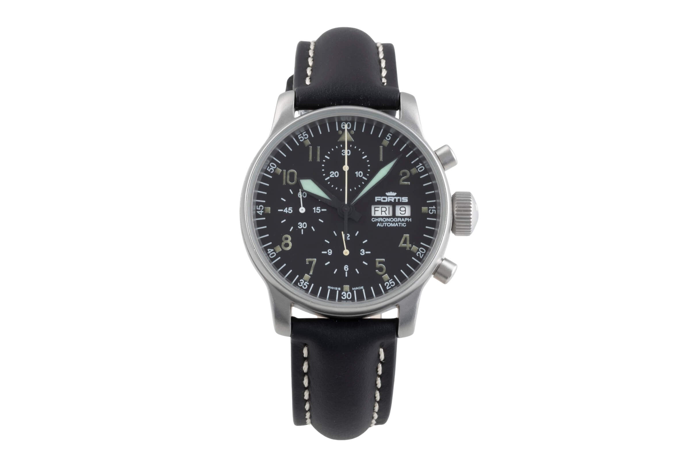 Fortis Flieger Chronograph cronógrafo acero automático reloj para caballeros 597.10.141  [2500522]