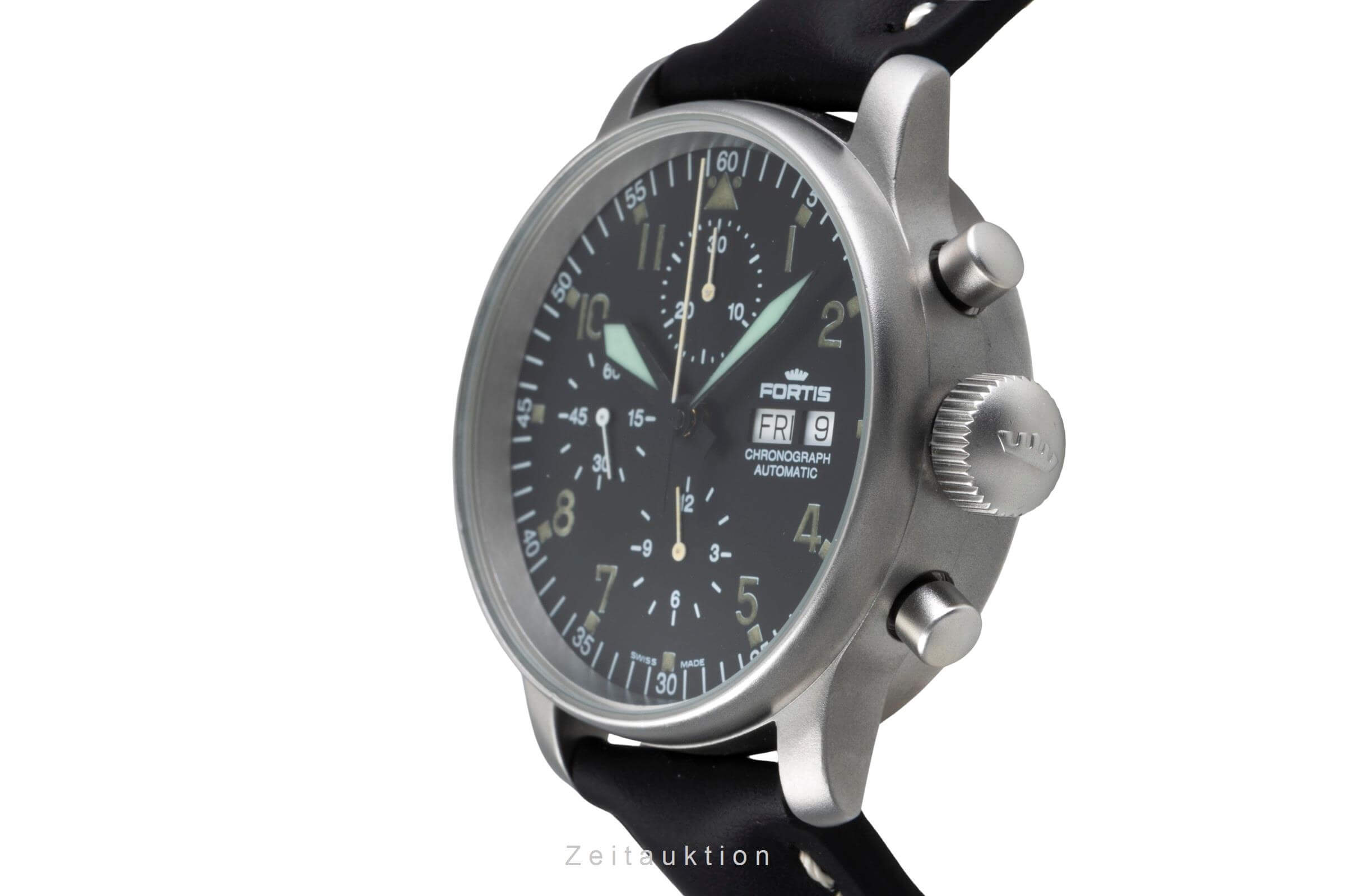 Fortis Flieger Chronograph cronógrafo acero automático reloj para caballeros 597.10.141  [2500522]