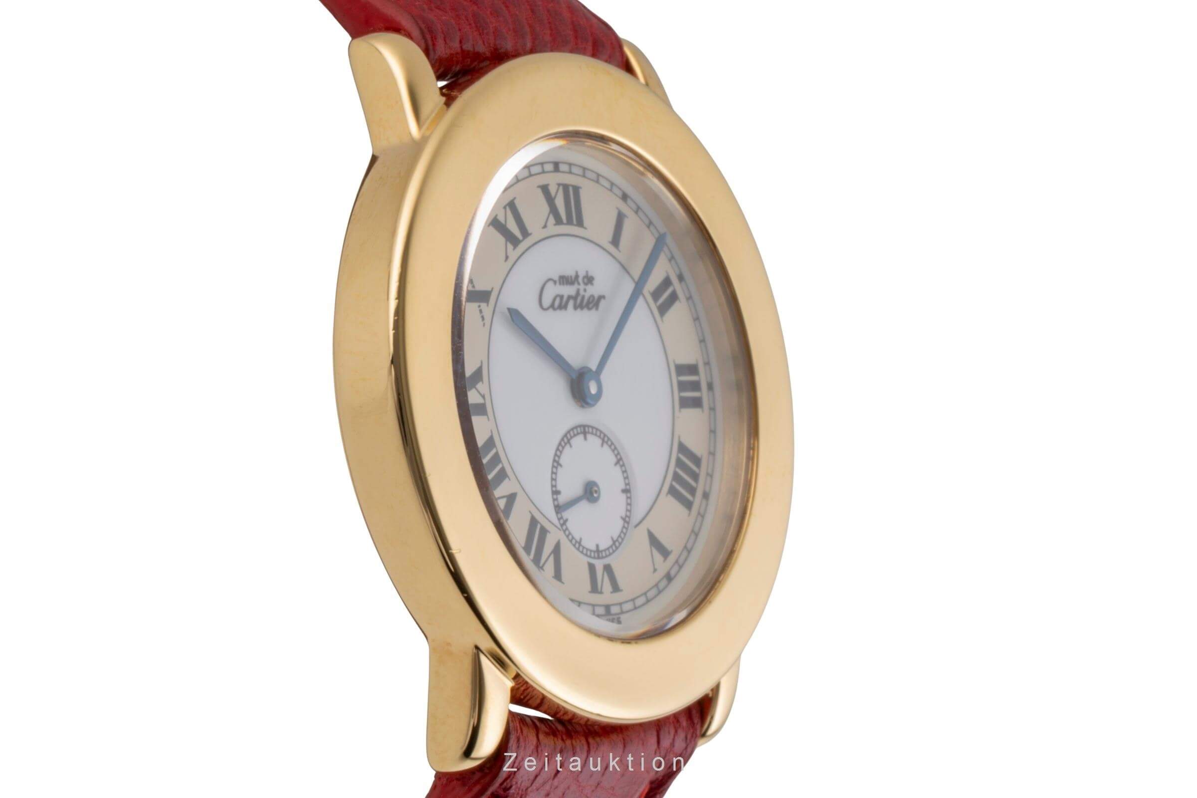 Cartier Ronde plata banada en oro cuarzo reloj para damas  W1006922  [2500582]