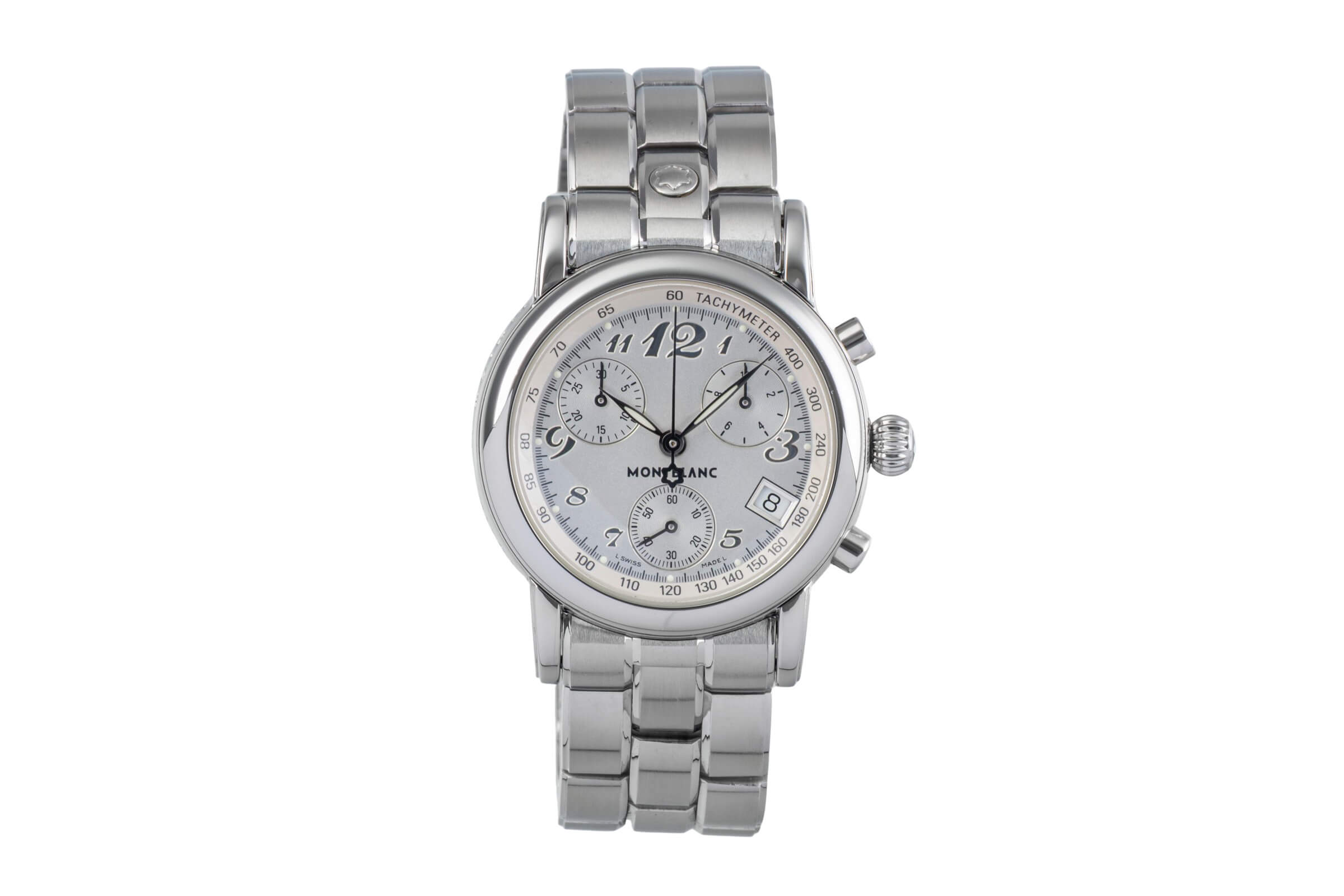 Montblanc Meisterstück chronographe acier quartz montre pour femmes 7039  [2500895]