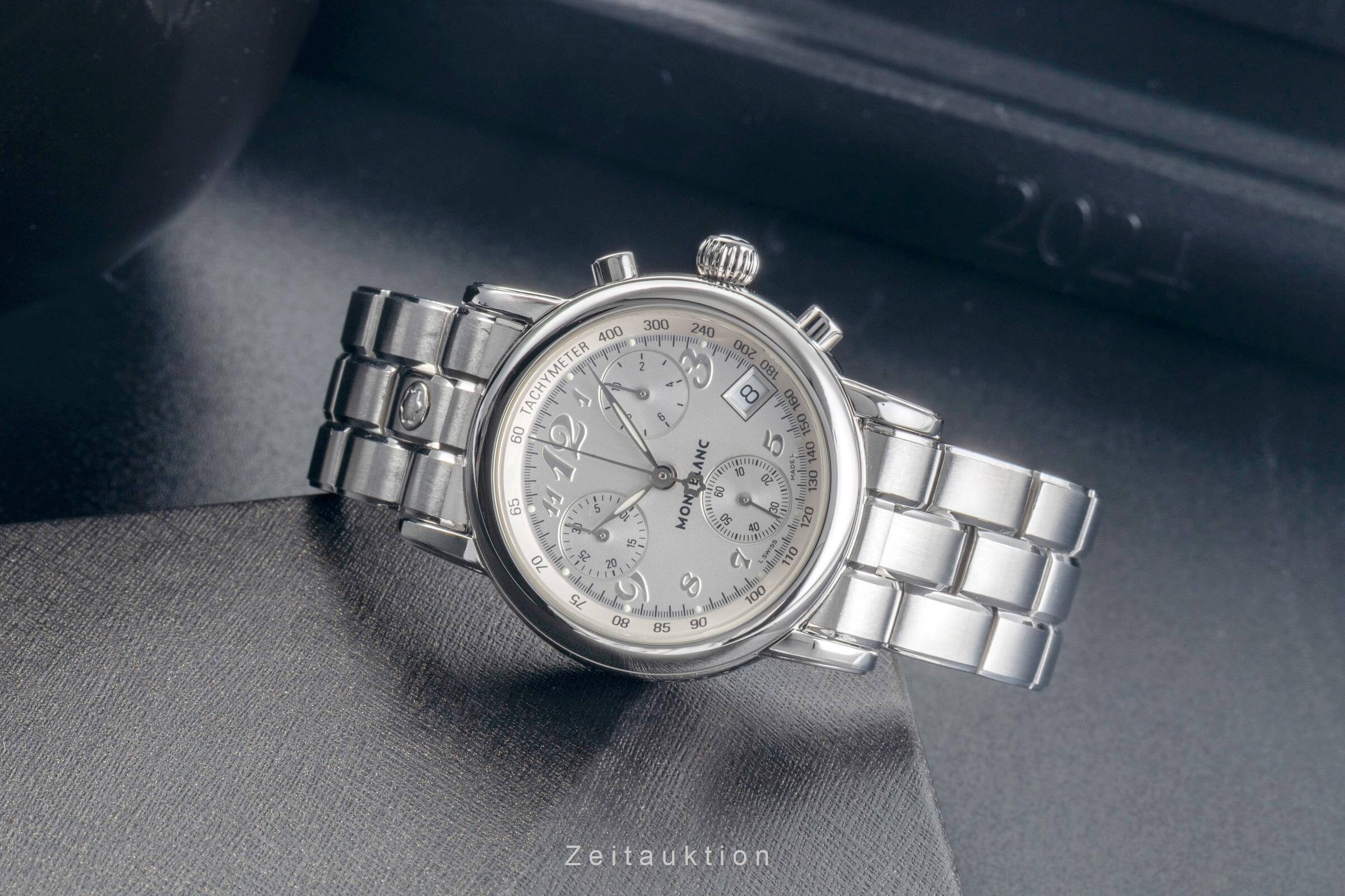 Montblanc Meisterstück cronografo acciaio quarzo orologio da donna 7039  [2500895]