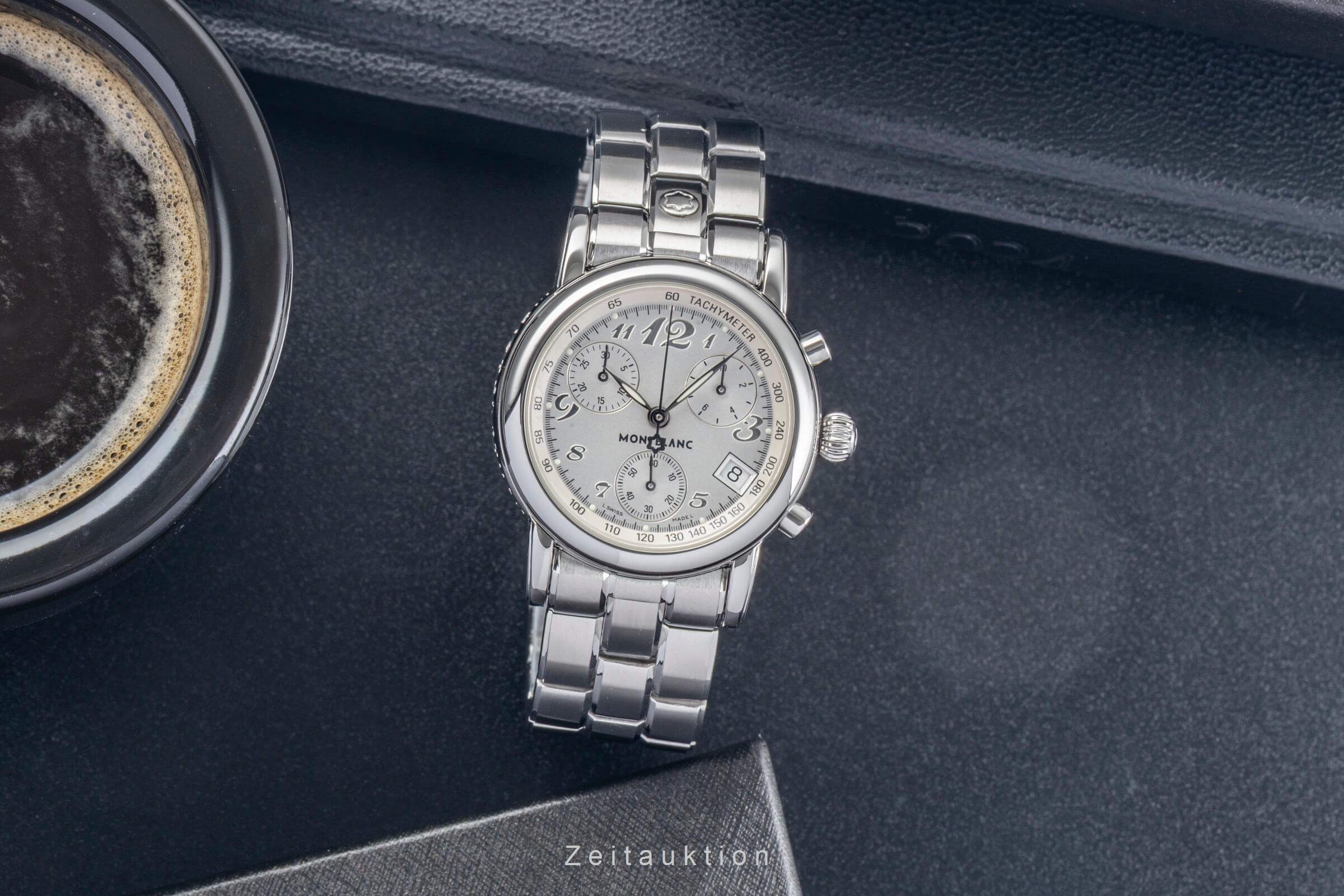 Montblanc Meisterstück cronografo acciaio quarzo orologio da donna 7039  [2500895]