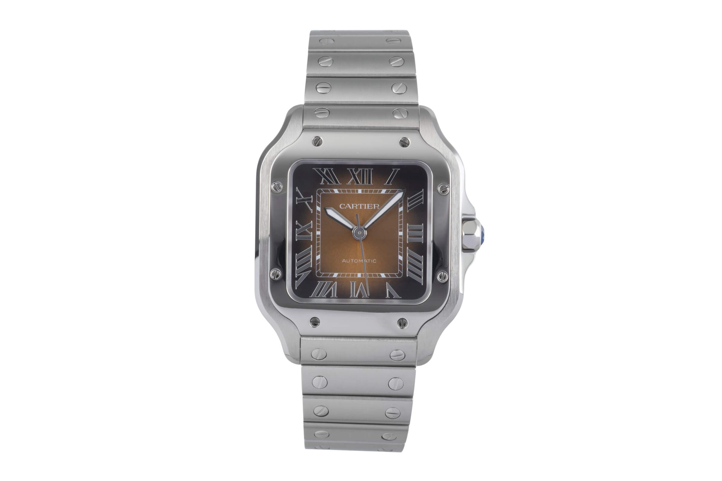 Cartier Santos acciaio automatismo orologio da uomo WSSA0065 LP: 7600EUR  [2500948]