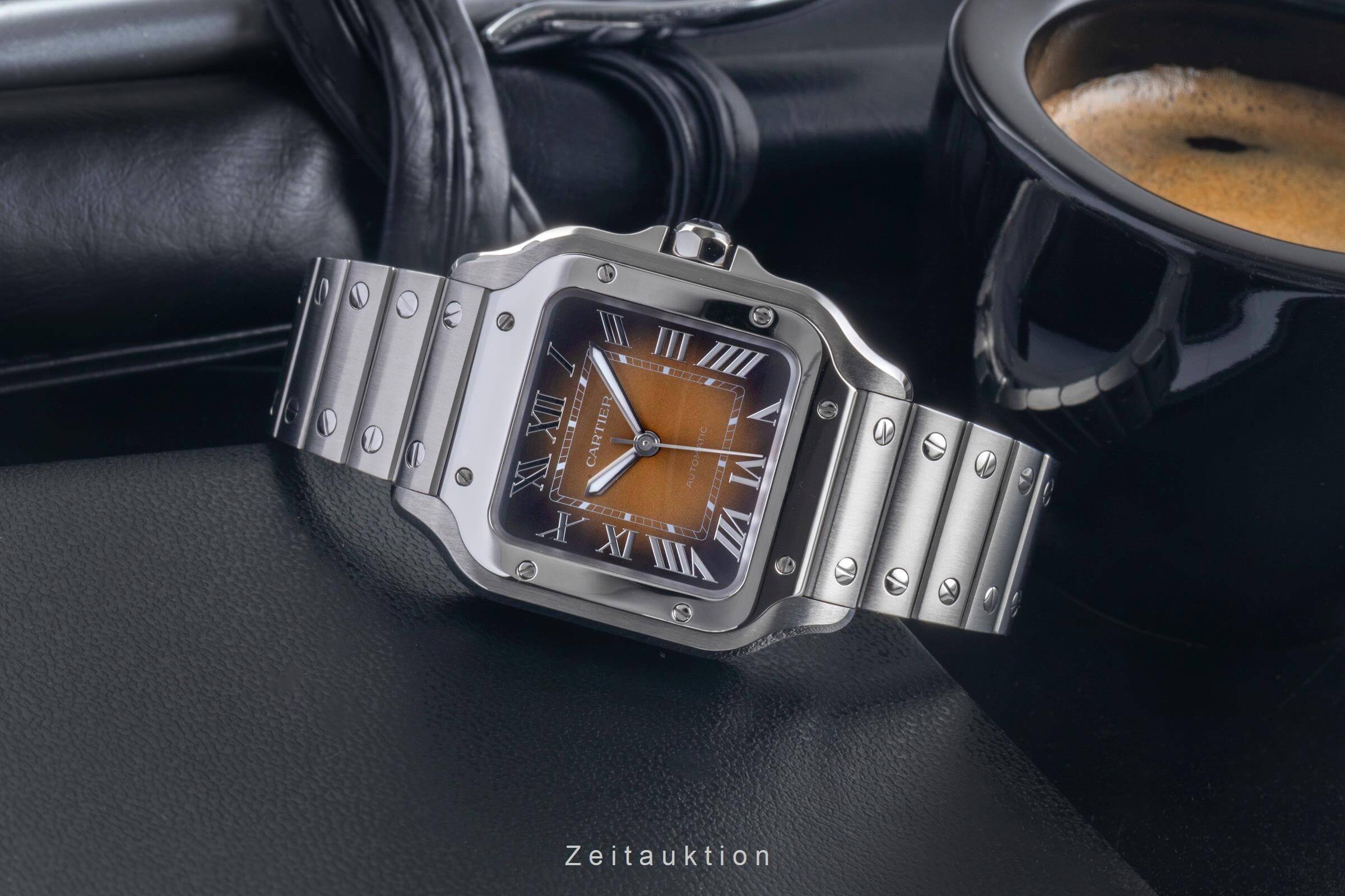 Cartier Santos acciaio automatismo orologio da uomo WSSA0065 LP: 7600EUR  [2500948]