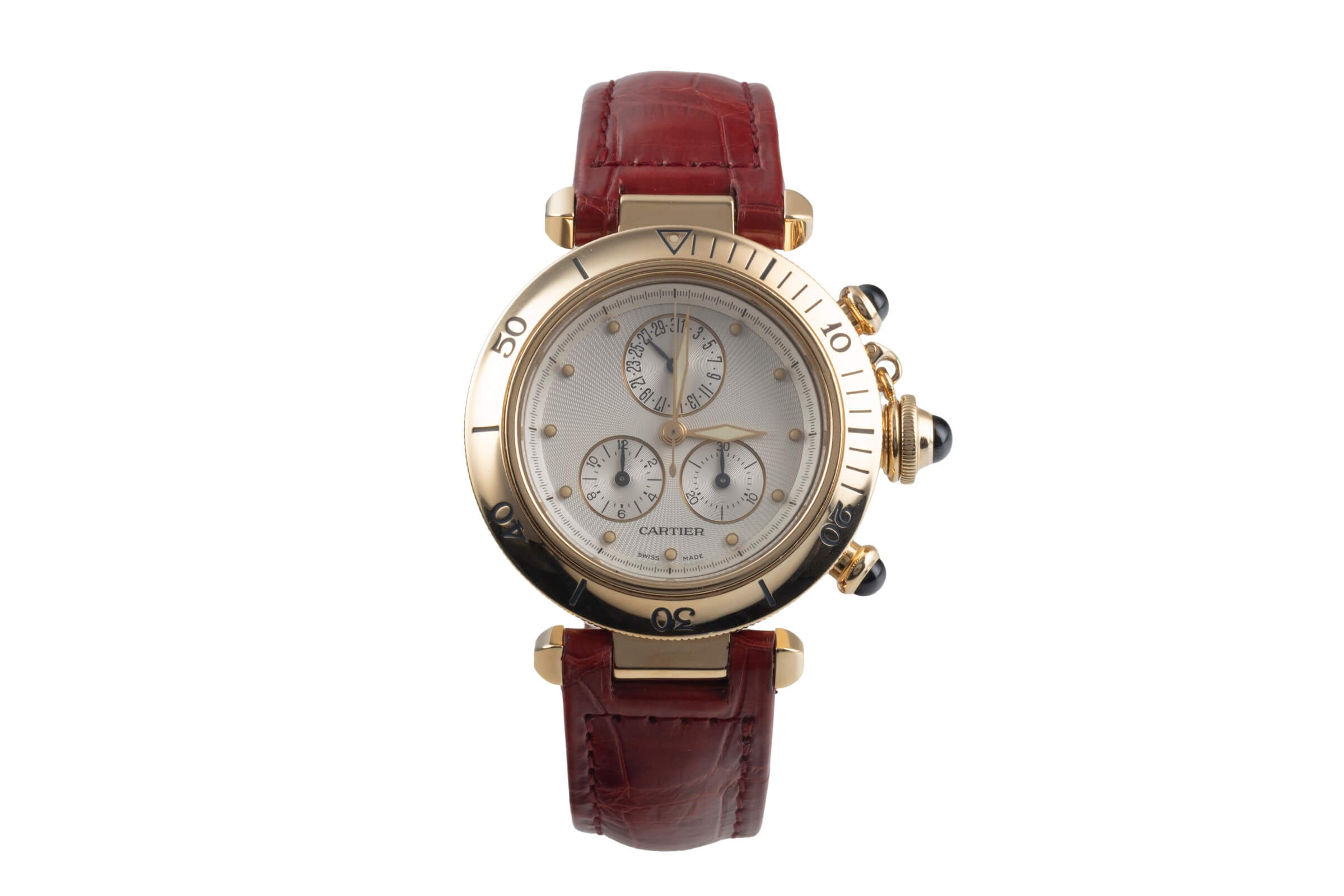 Cartier Pasha cronografo oro 18 ct quarzo orologio da donna W3012051  [2501045]