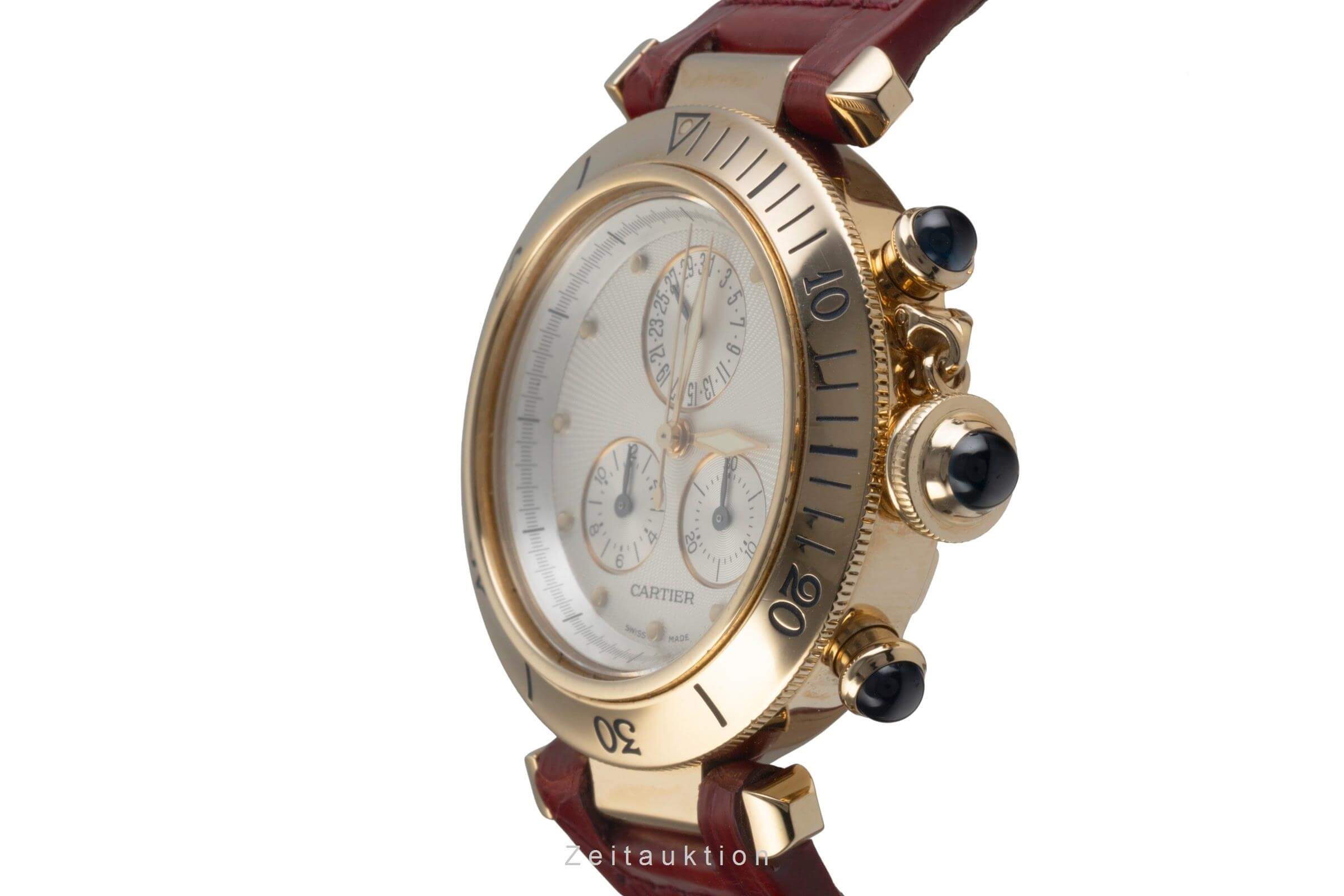 Cartier Pasha cronografo oro 18 ct quarzo orologio da donna W3012051  [2501045]