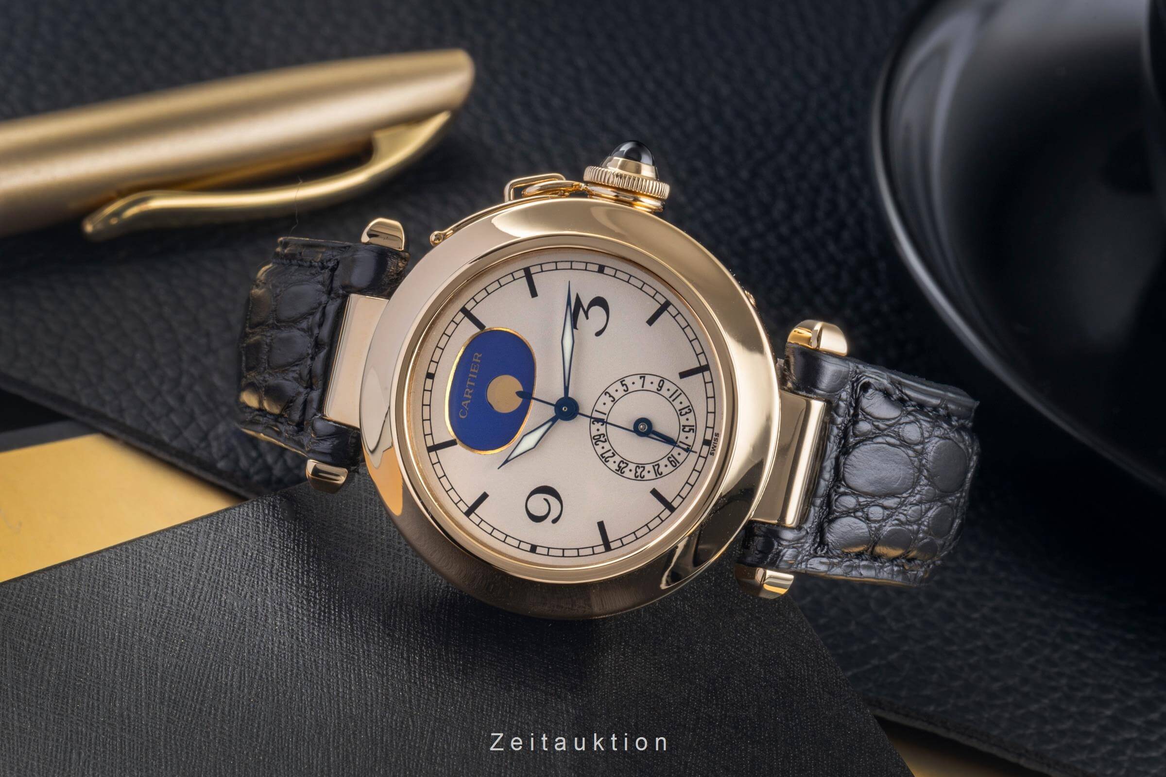 Cartier Pasha oro 18 ct quarzo orologio da uomo 30001  [2501046]