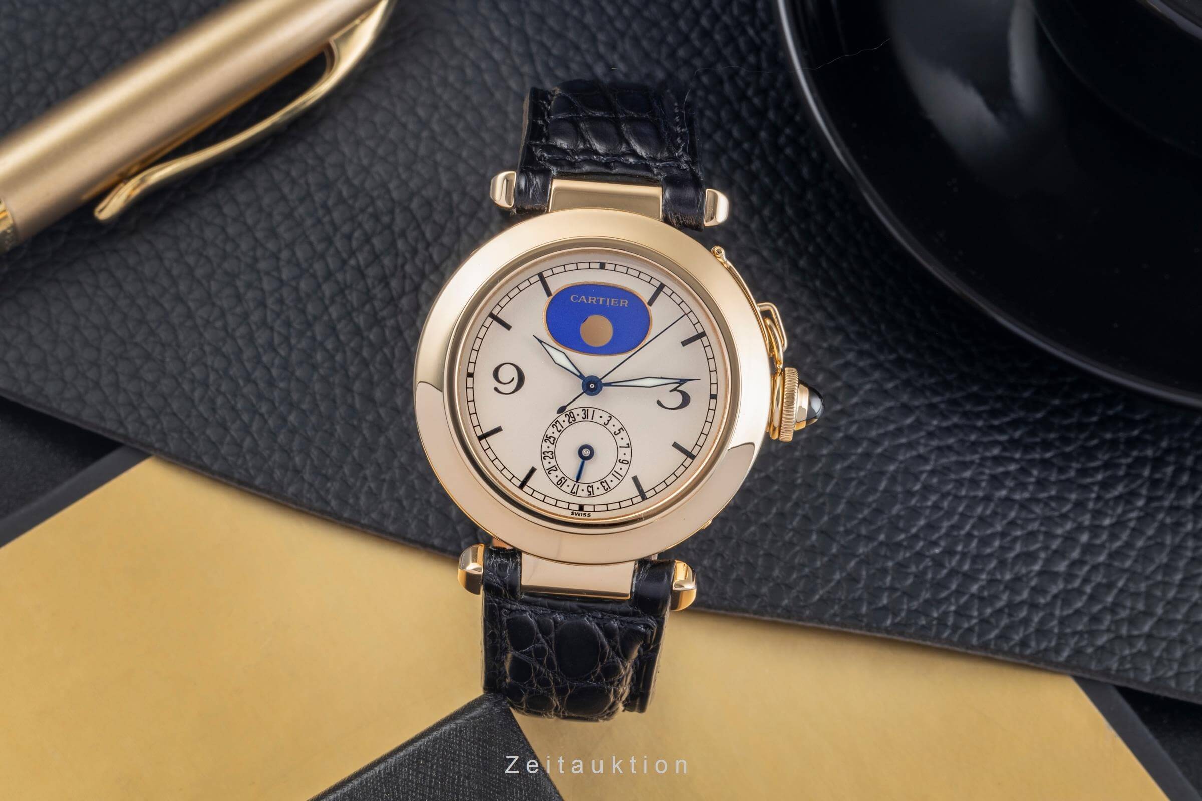 Cartier Pasha oro 18 ct quarzo orologio da uomo 30001  [2501046]