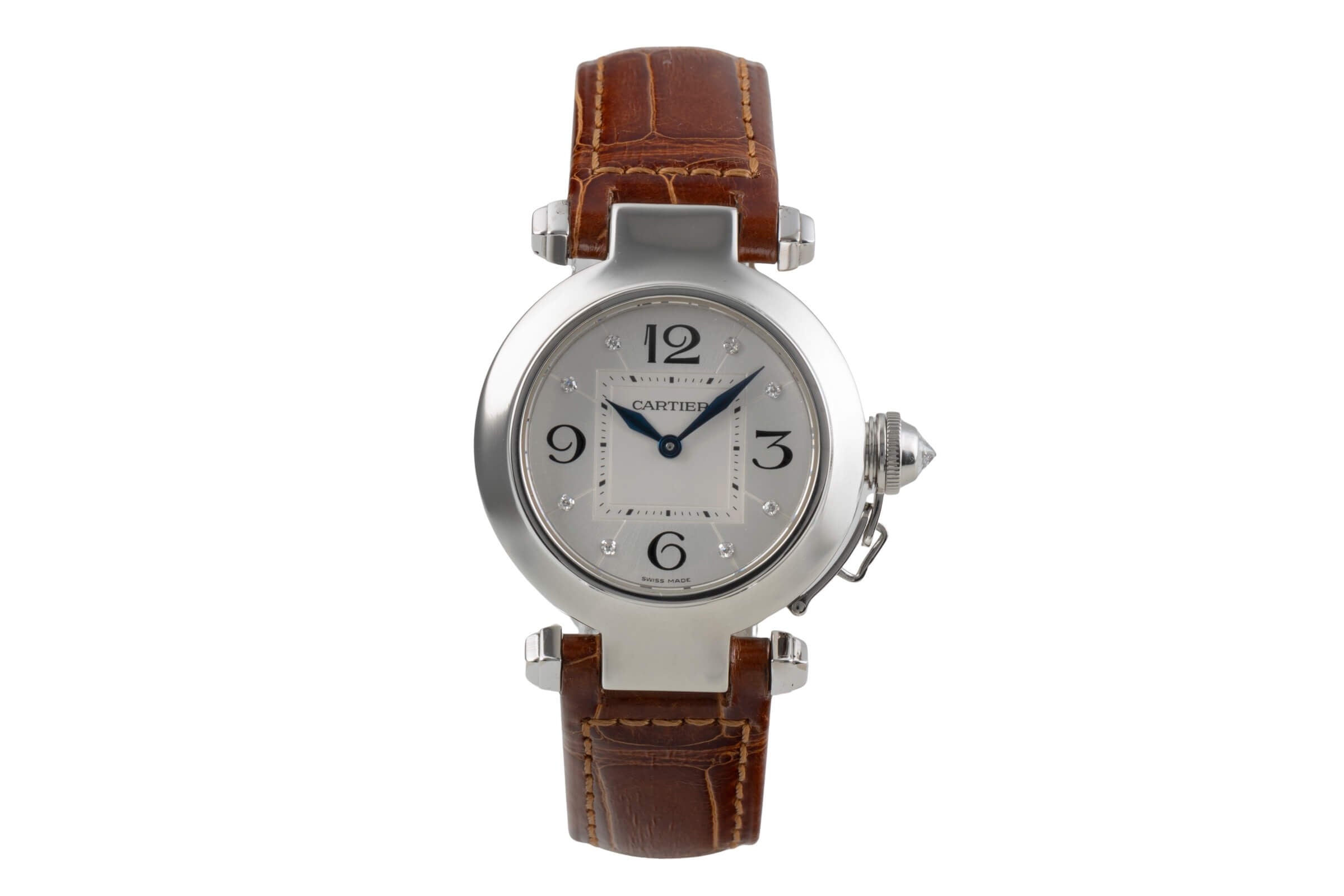 Cartier Pasha oro bianco 18 ct quarzo orologio da donna WJ11902G  [2501347]