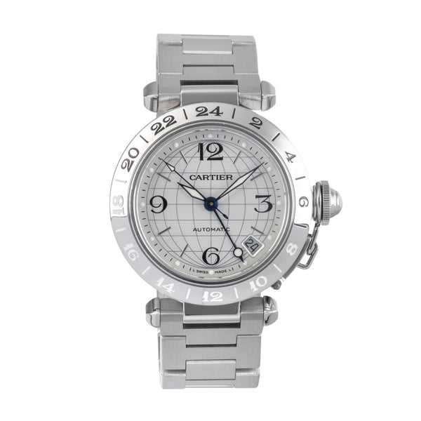 Cartier Pasha acciaio automatismo orologio da uomo W31078M7 LP: 7200EUR  [2501418]