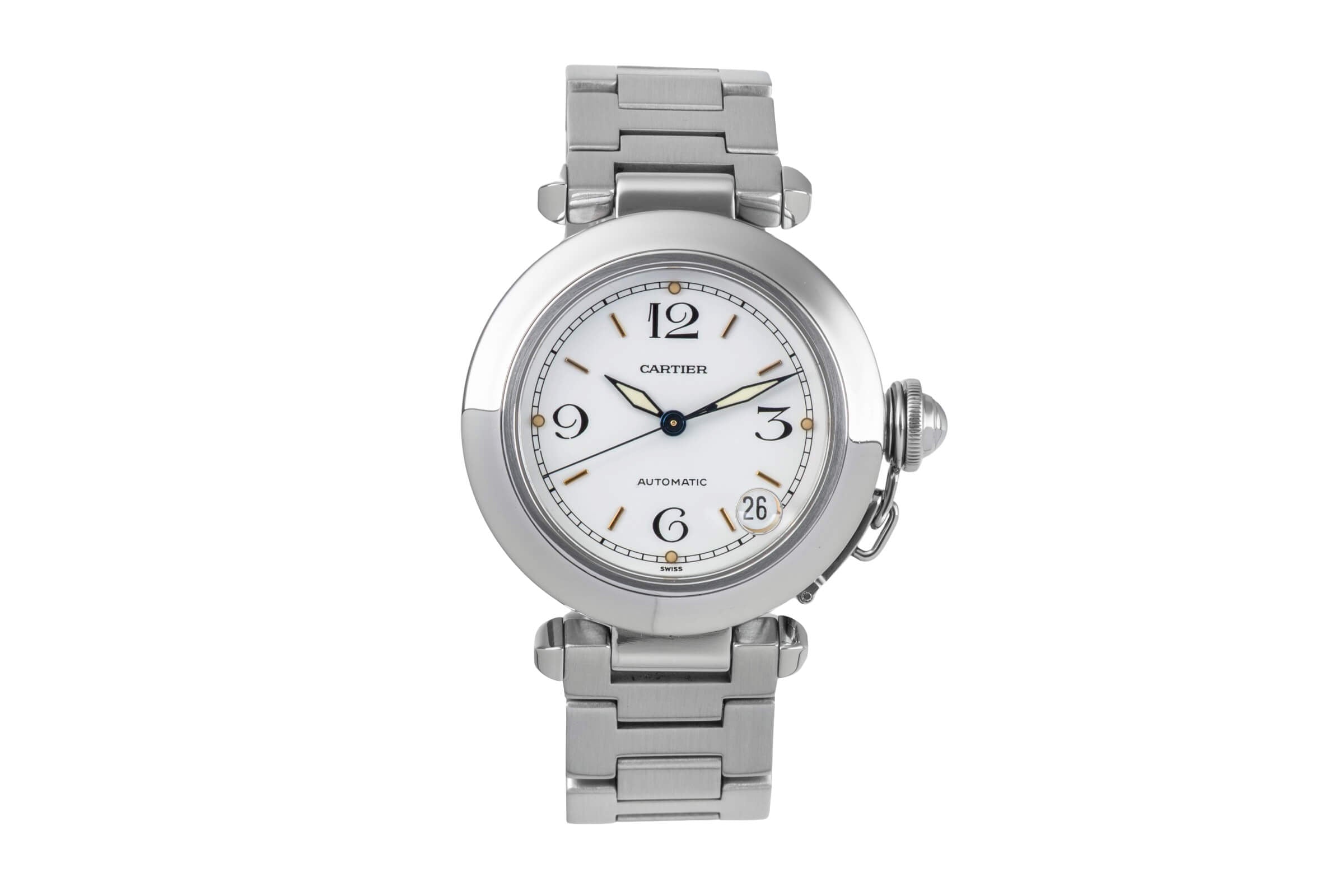 Cartier Pasha acciaio automatismo orologio da uomo W31015M7 LP: 7200EUR  [2501419]