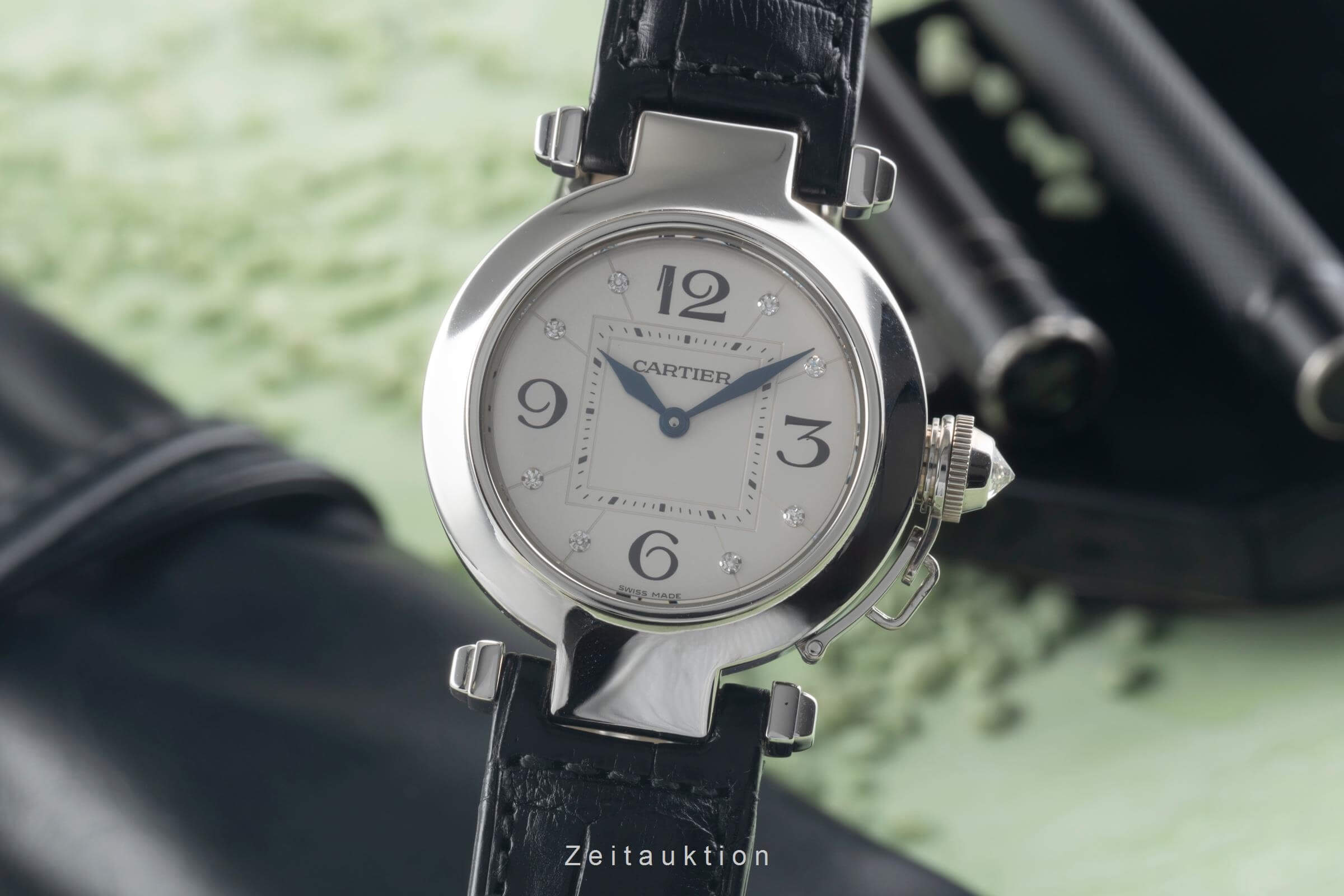 Cartier Pasha oro bianco 18 ct quarzo orologio da donna WJ11902G  [2501425]