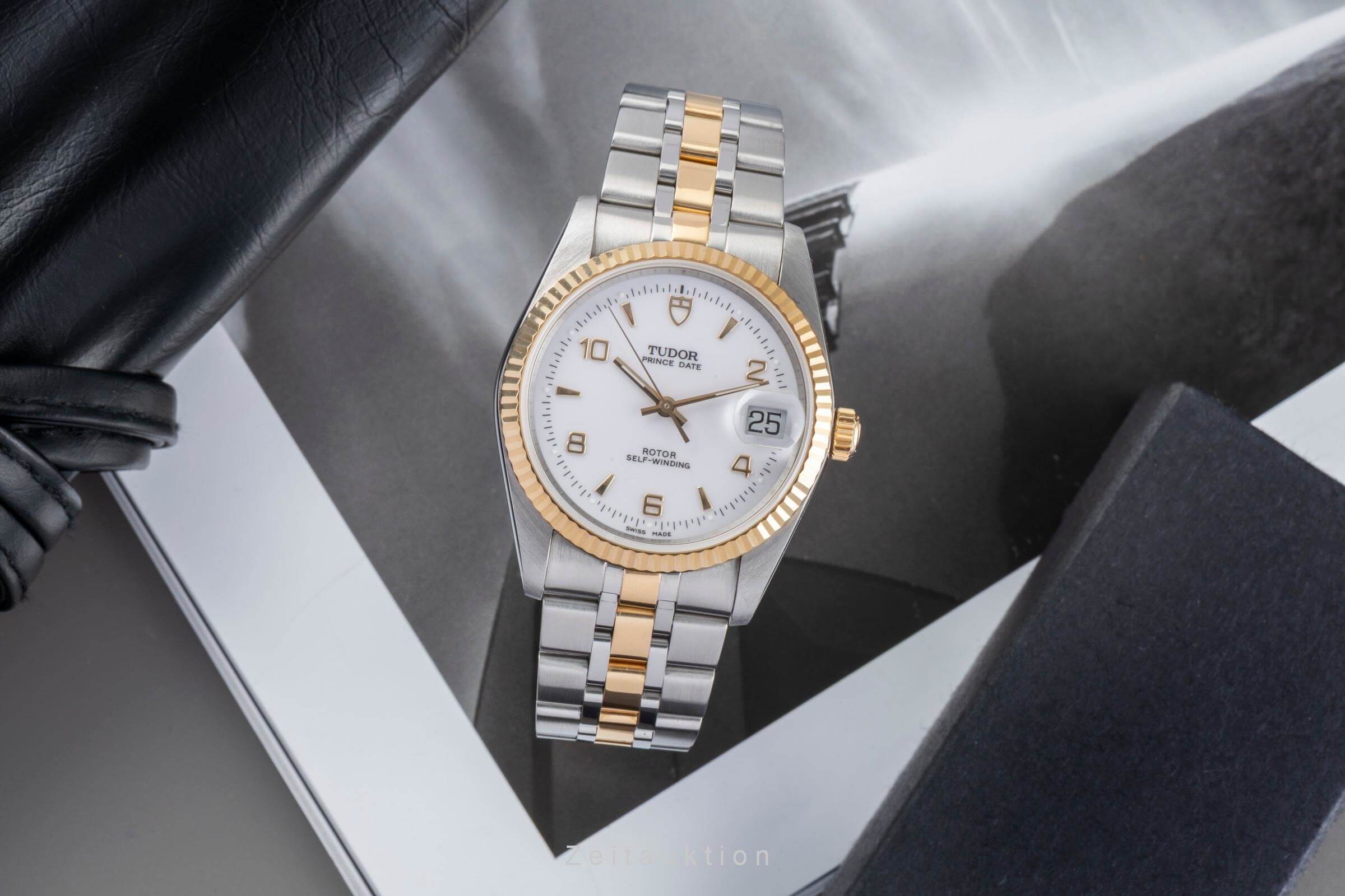 Tudor Prince Oysterdate Stahl / Gold Diamonds Automatik Ref. 74033 Papiere 2004 [2501457]