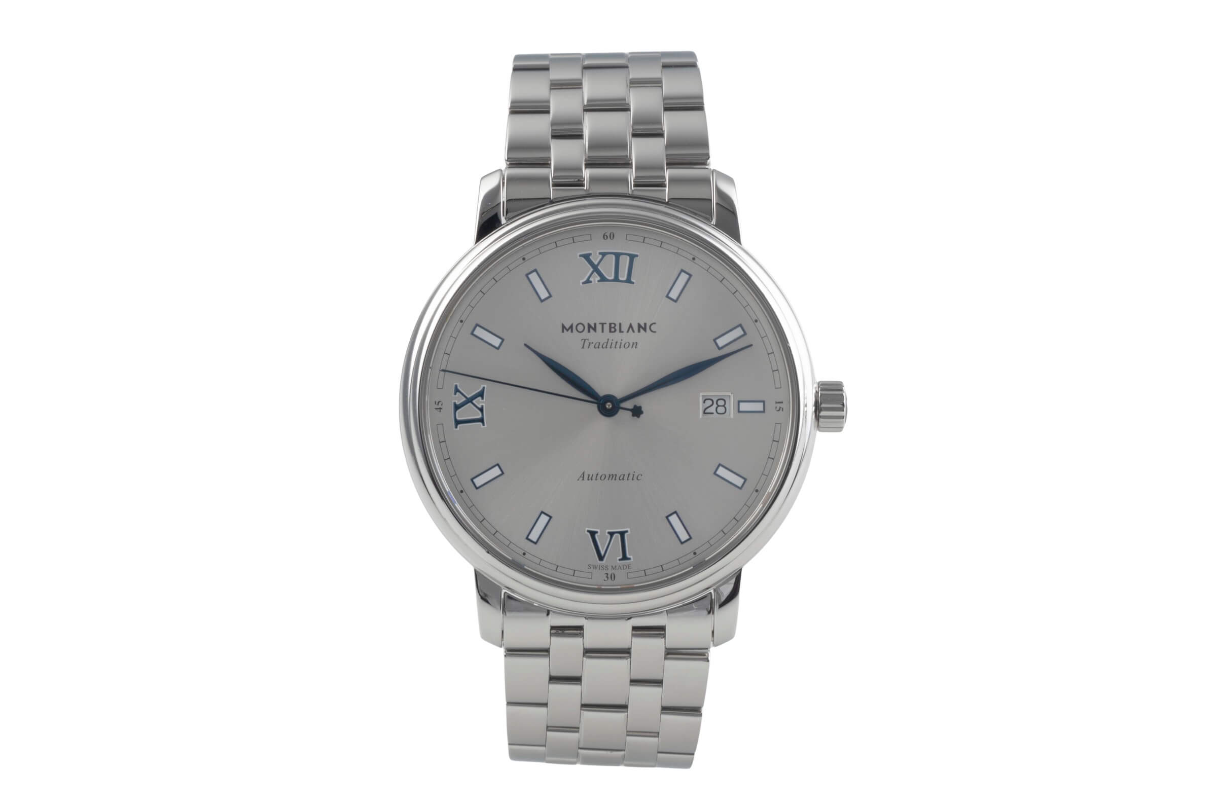 Montblanc Tradition acier automatique montre pour hommes 129286   7542 LP: 2050EUR  [2501562]