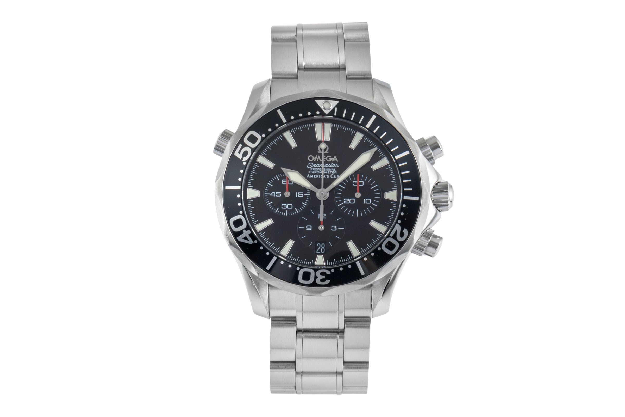 Omega Seamaster cronógrafo acero automático reloj para caballeros 2594.50.00 LP: 9300EUR  [2501638]