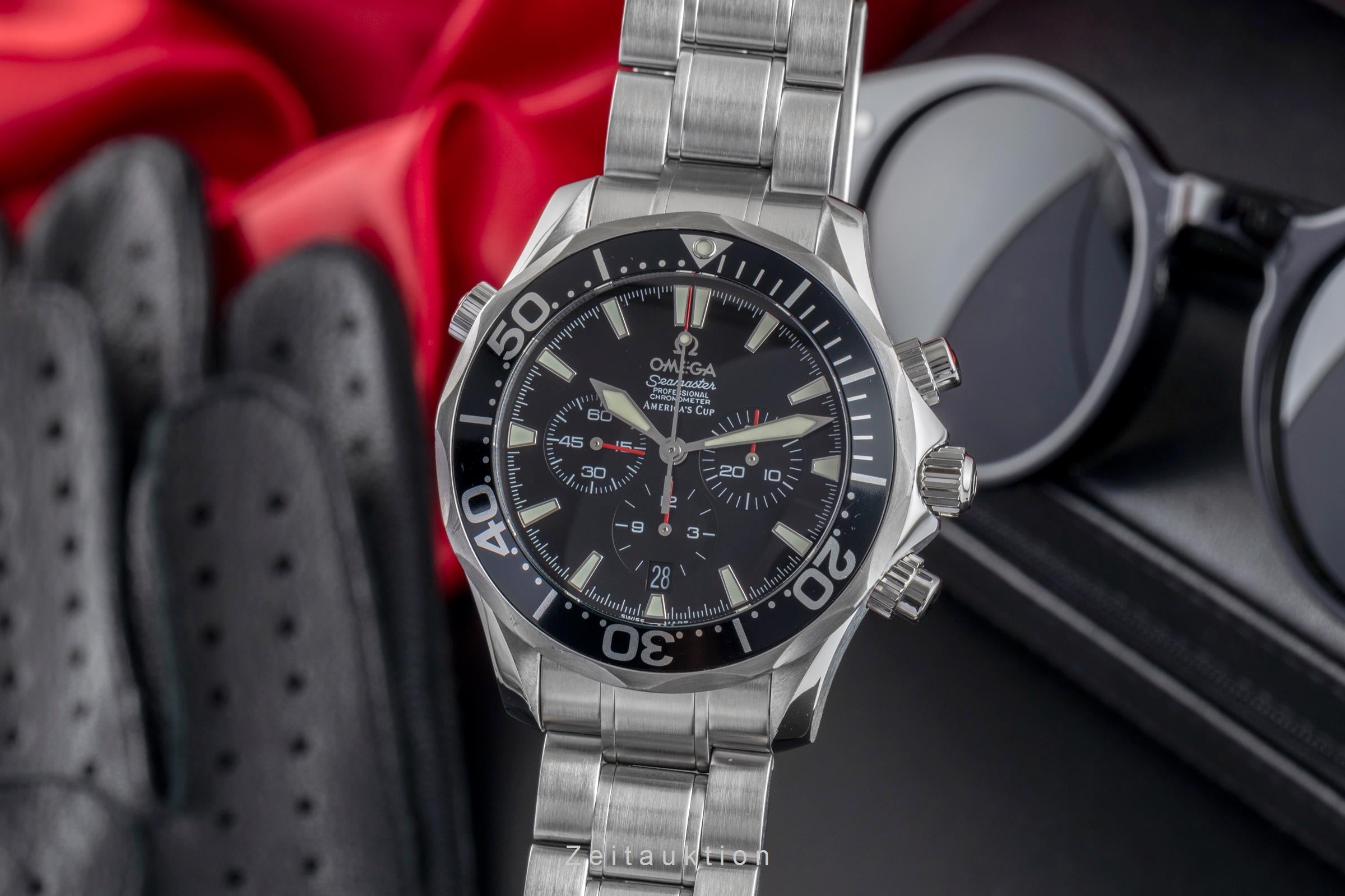 Omega Seamaster cronógrafo acero automático reloj para caballeros 2594.50.00 LP: 9300EUR  [2501638]