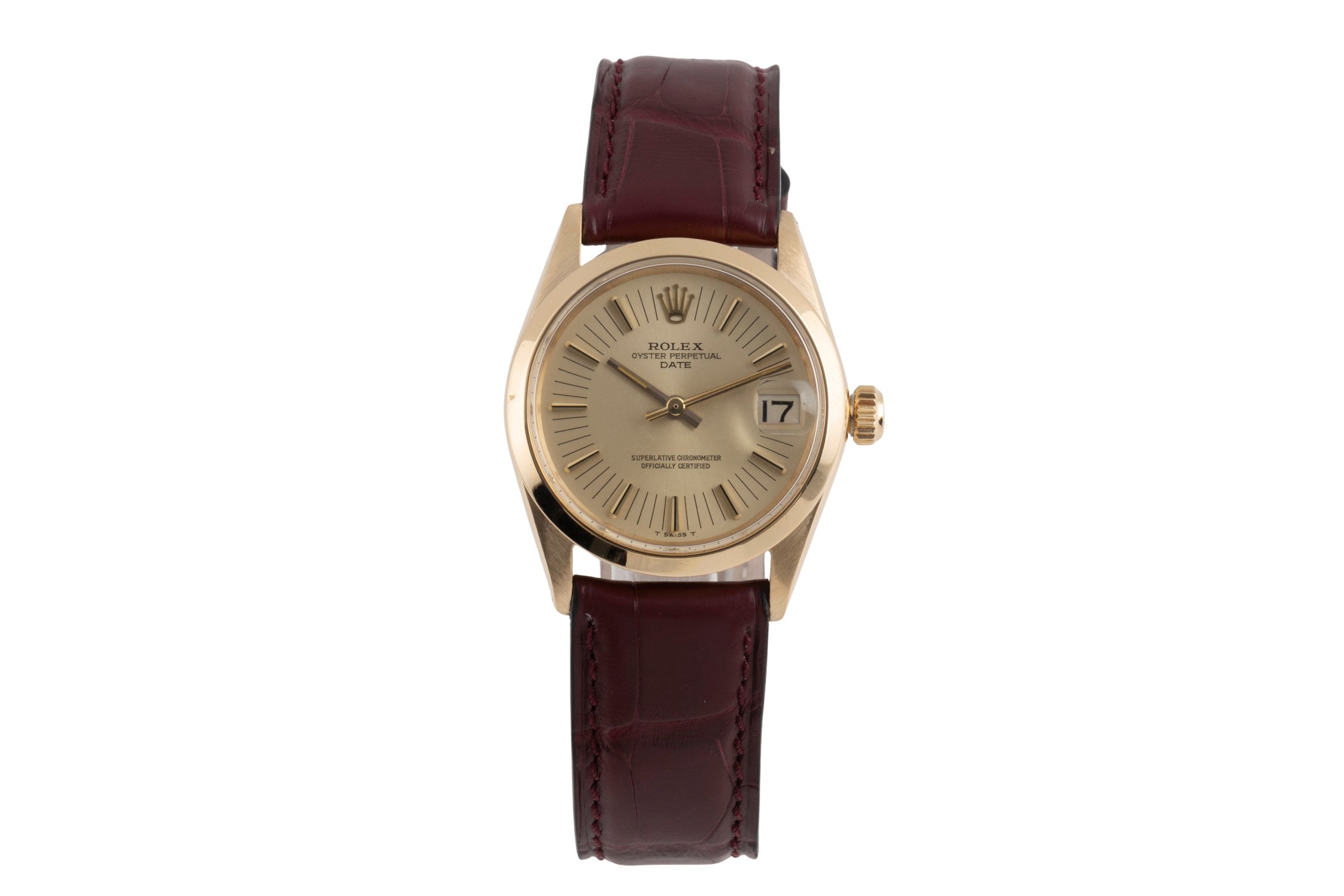 Rolex Date 18 ct gold automatic women's watch 6624 Vintage  [2501767]