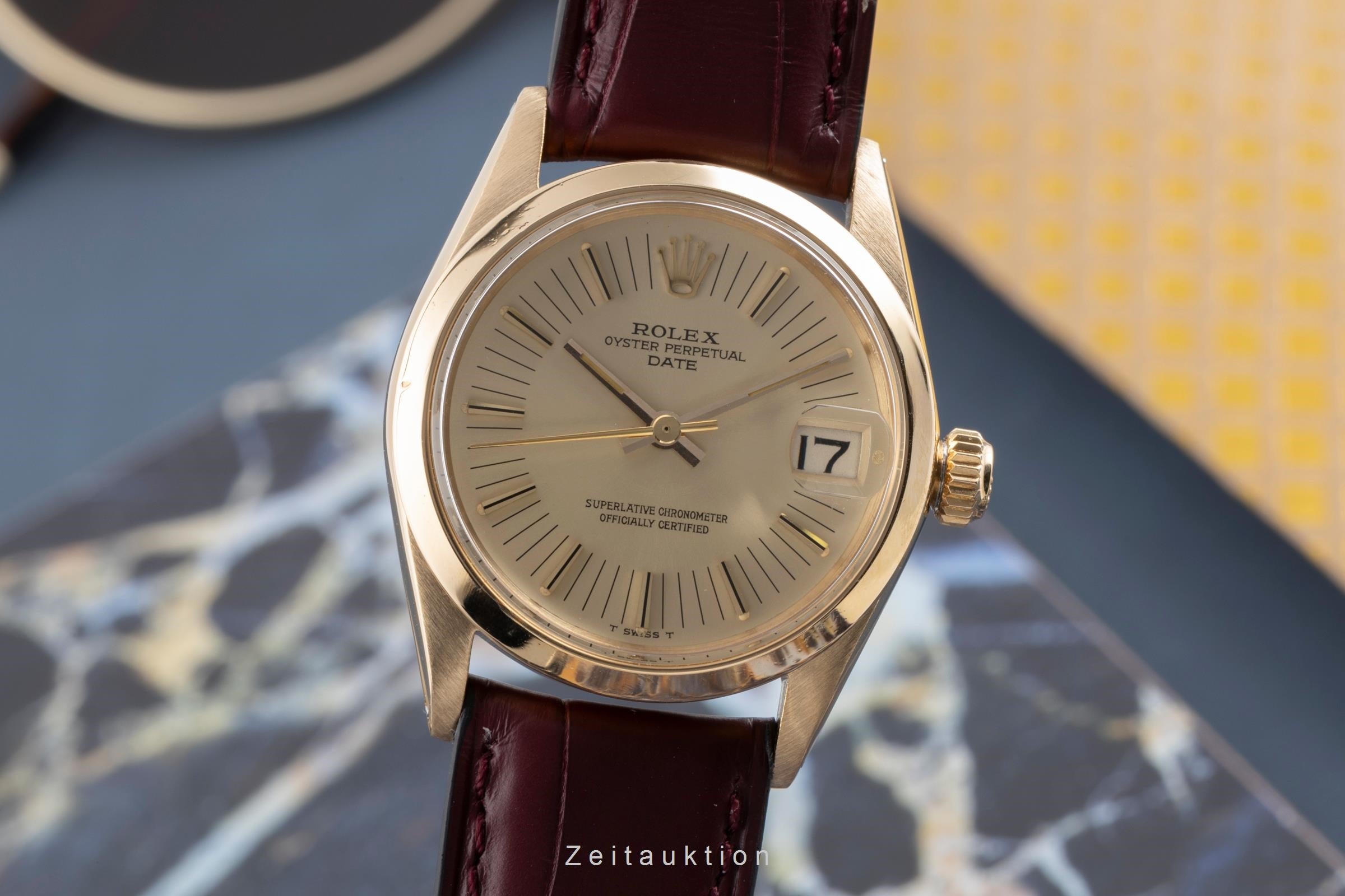 Rolex Date 18 ct gold automatic women's watch 6624 Vintage  [2501767]