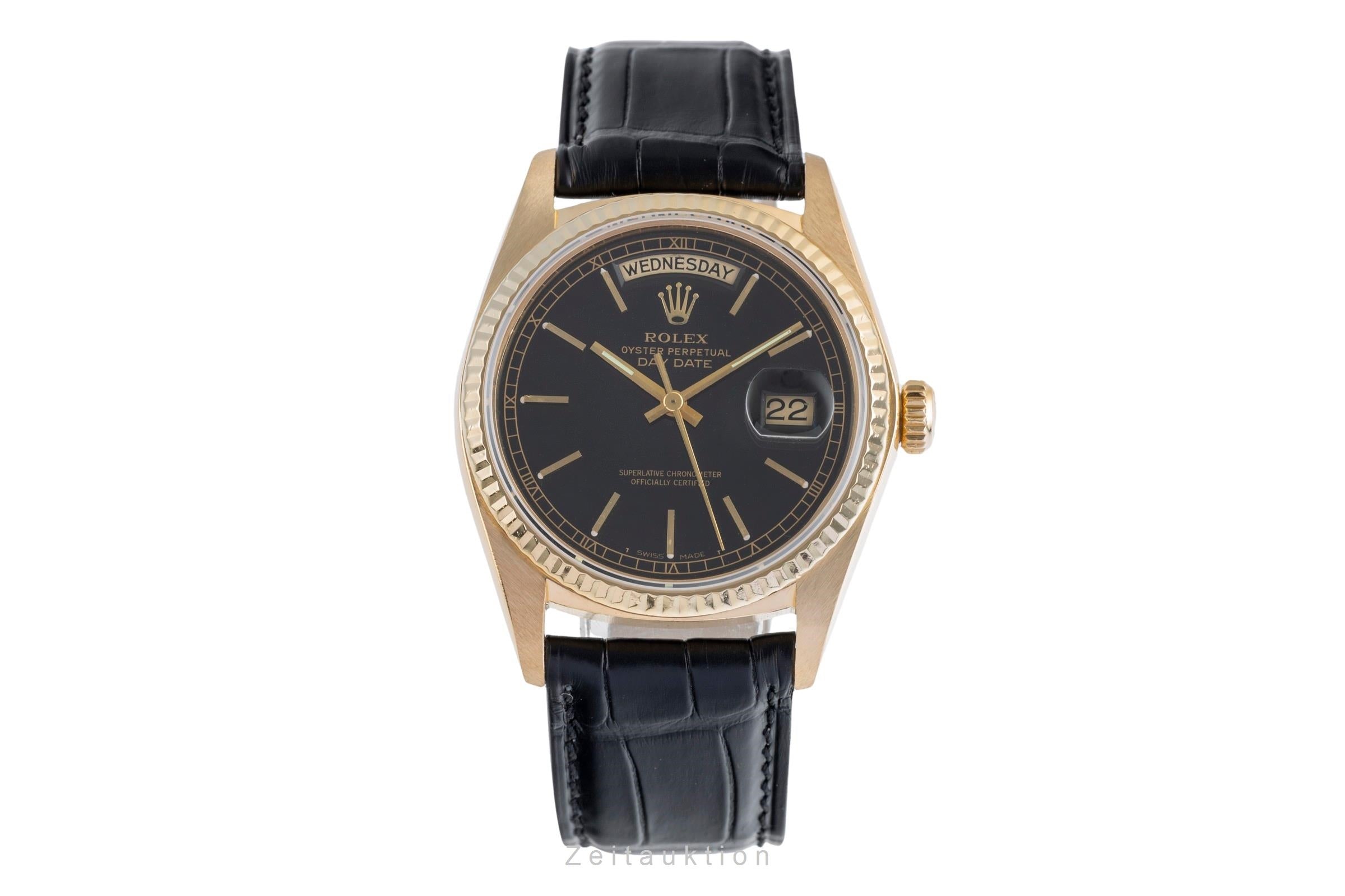 Rolex Day-Date oro de 18 quilates automático reloj para caballeros 18038 Vintage  [2501960]