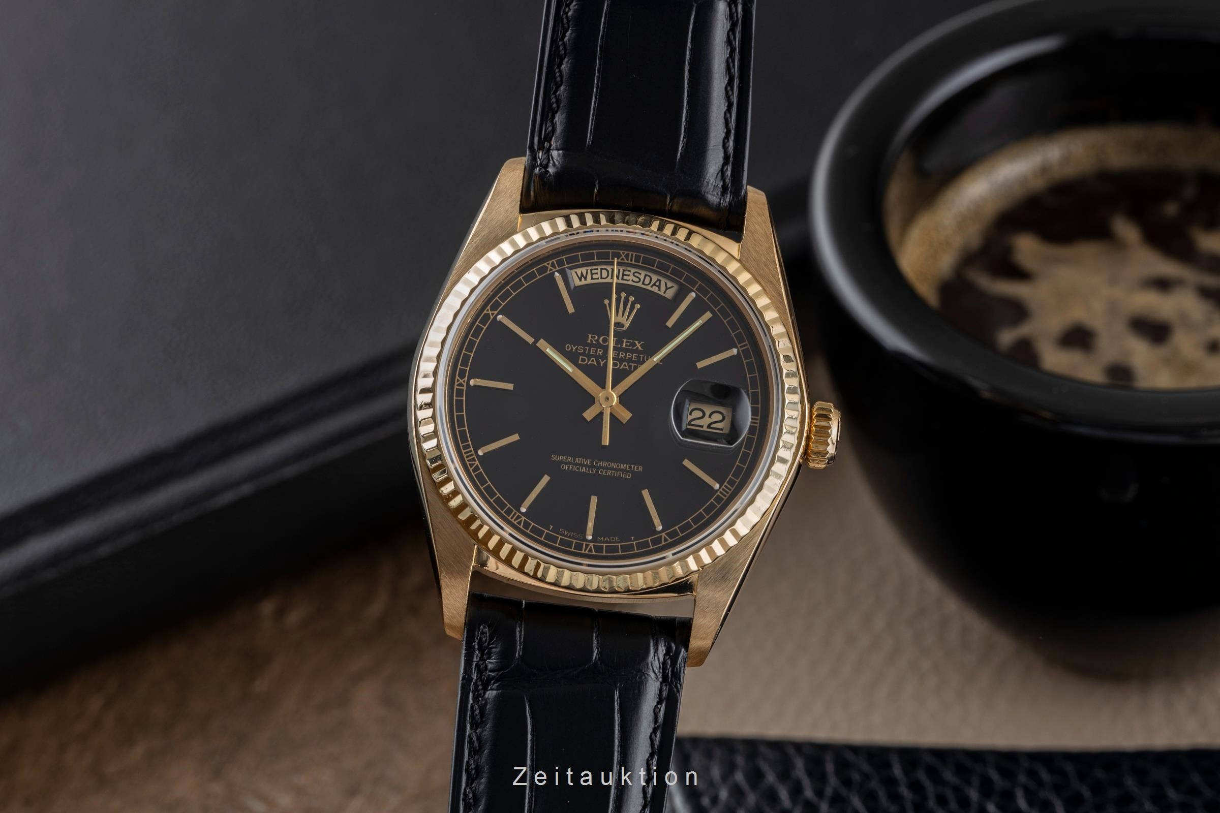 Rolex Day-Date oro de 18 quilates automático reloj para caballeros 18038 Vintage  [2501960]