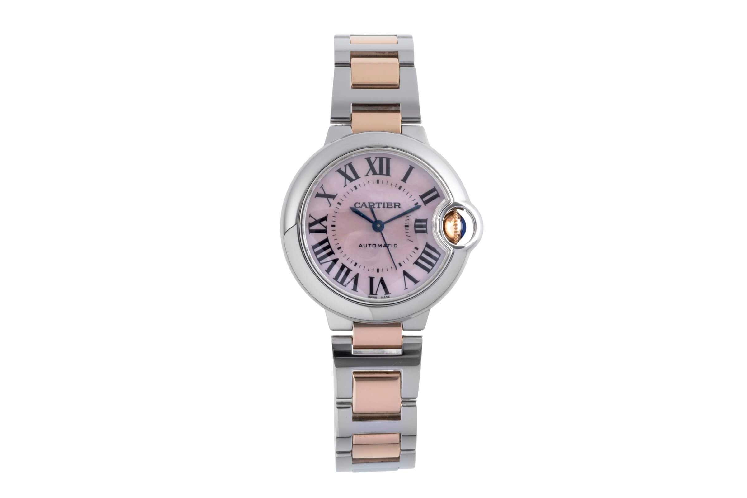 Cartier Ballon Bleu de Cartier acciaio / oro automatismo orologio da donna W6920098  [2502034]