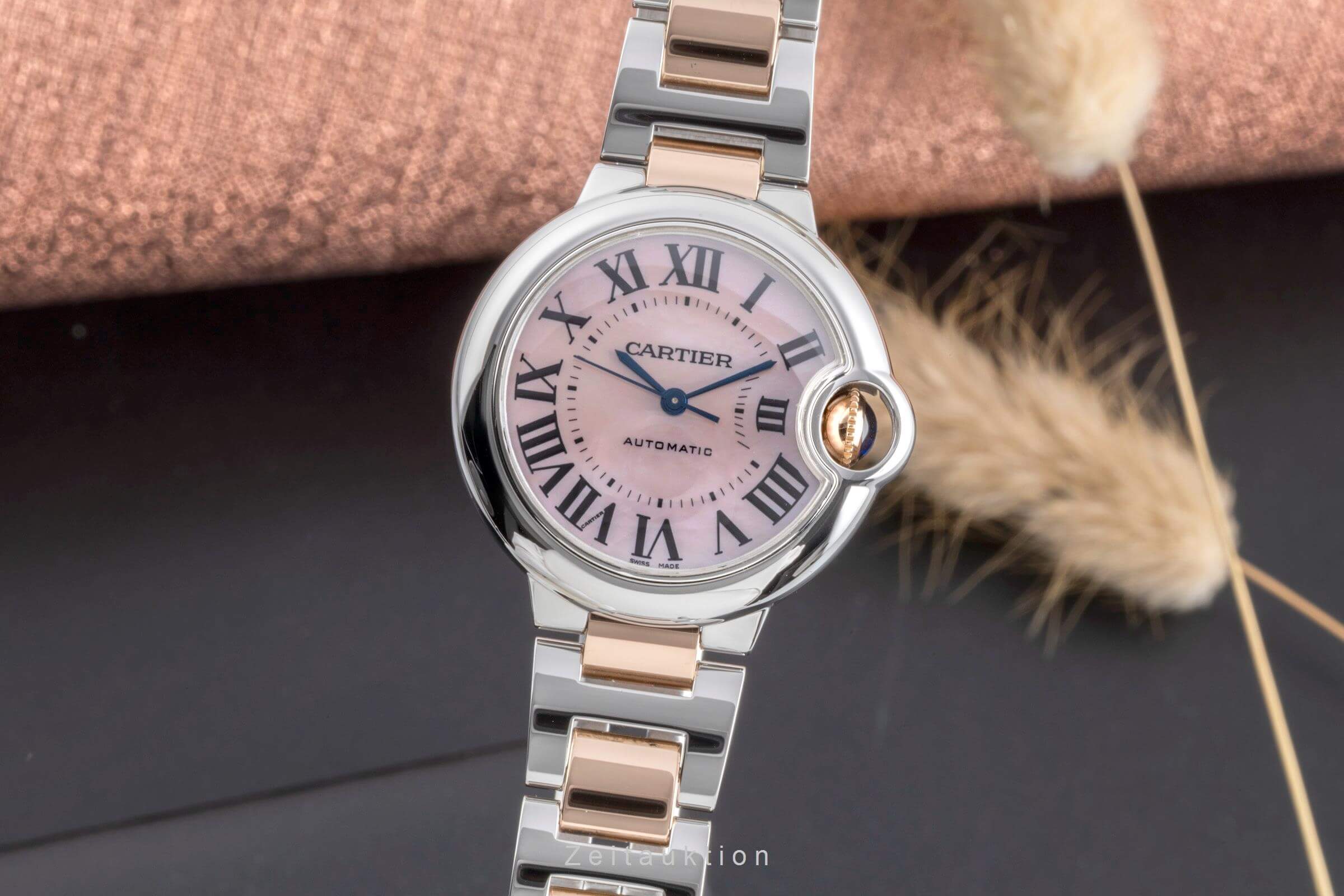 Cartier Ballon Bleu de Cartier acciaio / oro automatismo orologio da donna W6920098  [2502034]