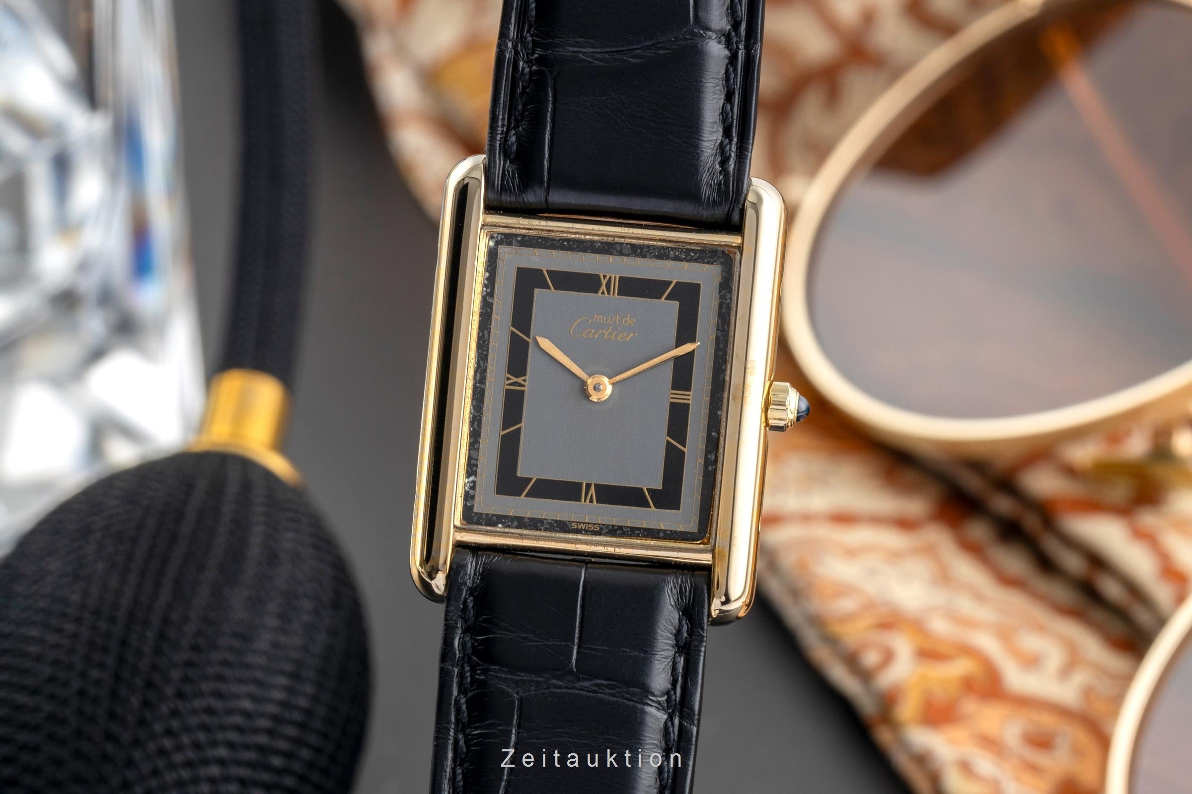 Cartier Tank argento dorato quarzo unisex 6 81006  [2502069]