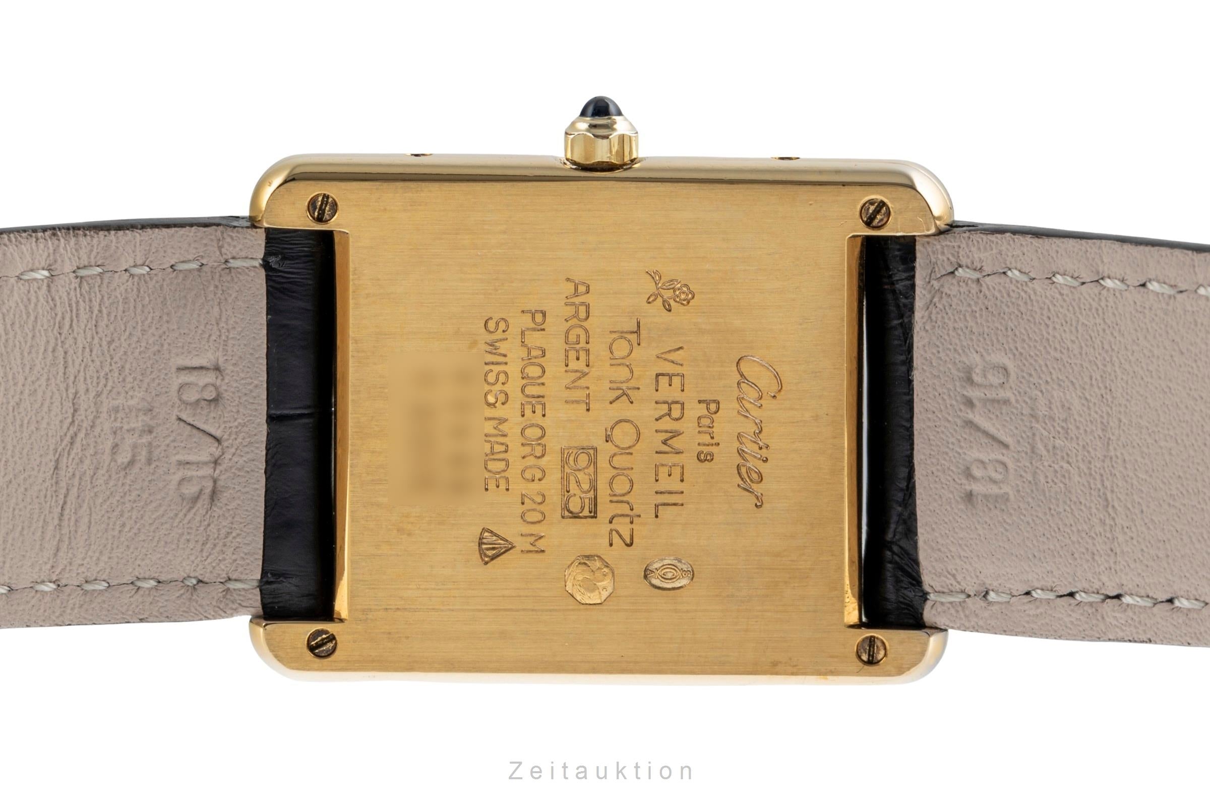 Cartier Tank argento dorato quarzo unisex 6 81006  [2502069]