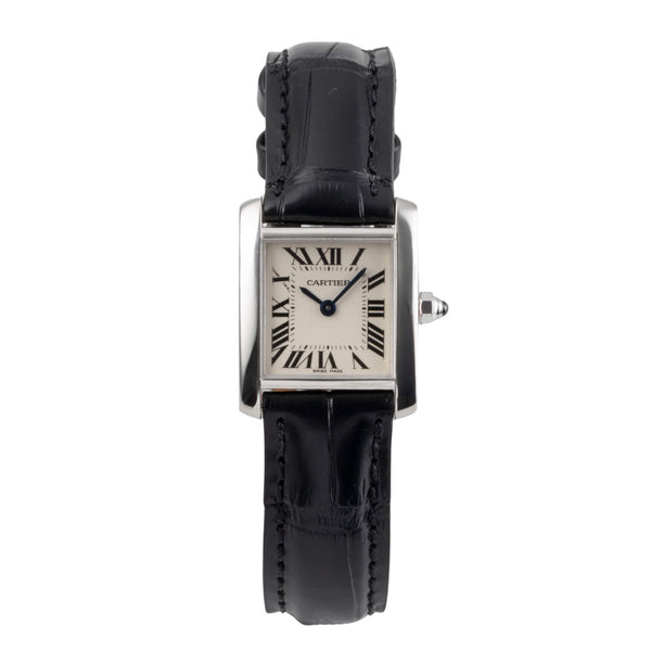 Cartier Tank Francaise oro blanco de 18 quilates cuarzo reloj para damas  W50012S3  [2502140]