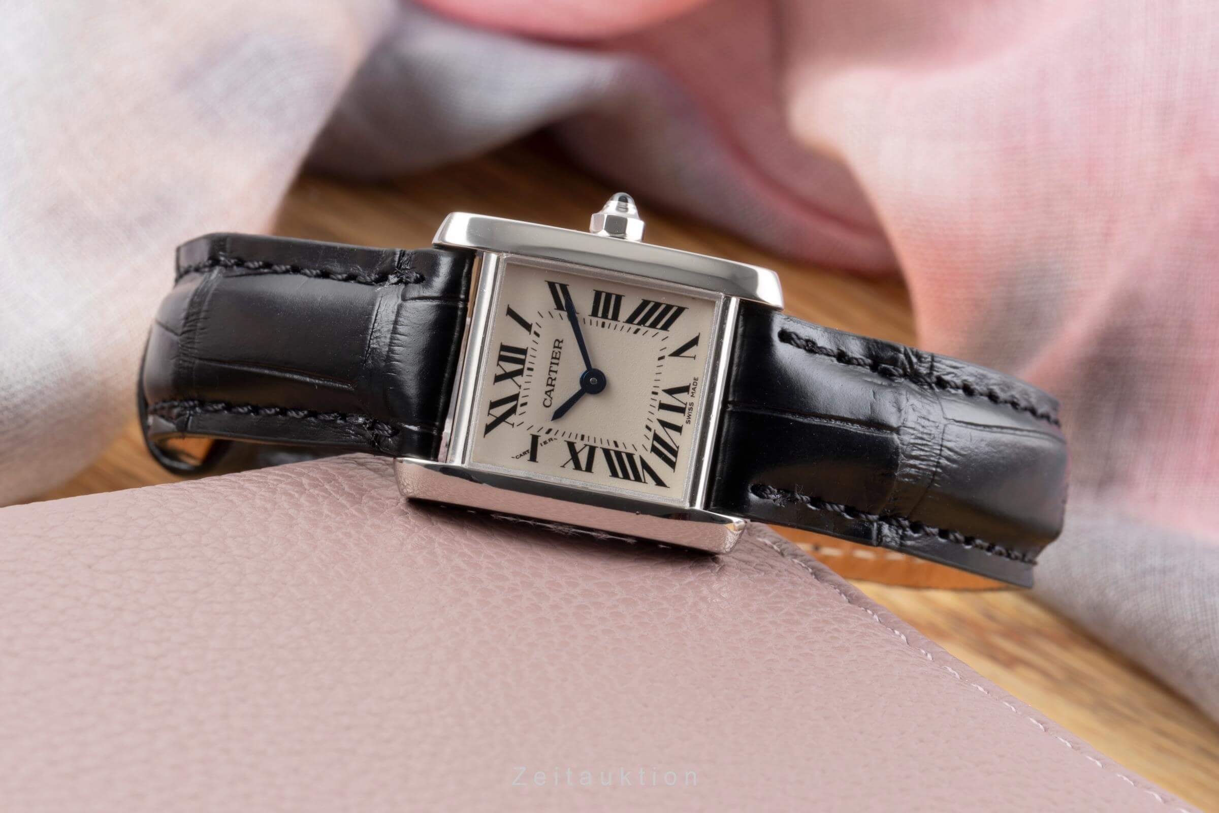 Cartier Tank Francaise oro blanco de 18 quilates cuarzo reloj para damas  W50012S3  [2502140]
