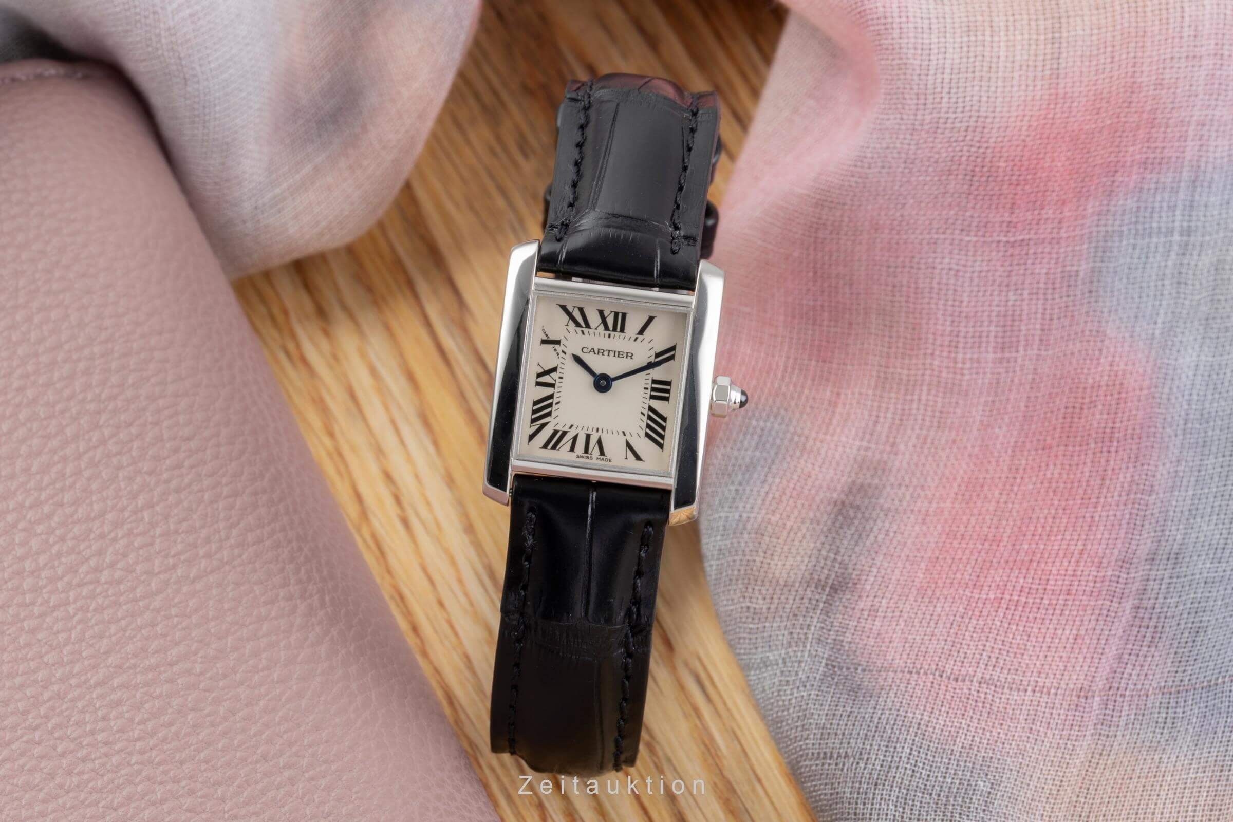Cartier Tank Francaise oro blanco de 18 quilates cuarzo reloj para damas  W50012S3  [2502140]
