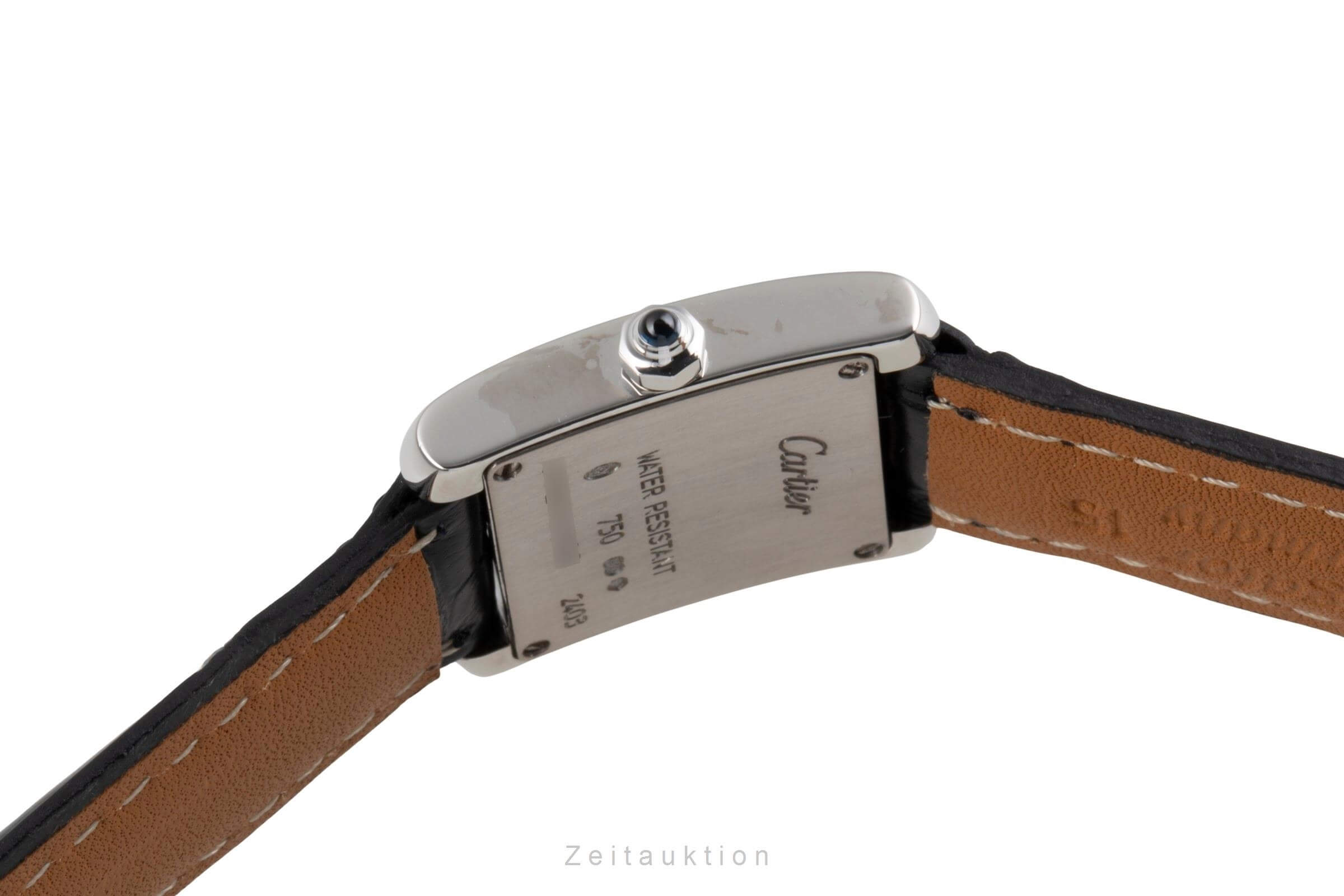Cartier Tank Francaise oro blanco de 18 quilates cuarzo reloj para damas  W50012S3  [2502140]