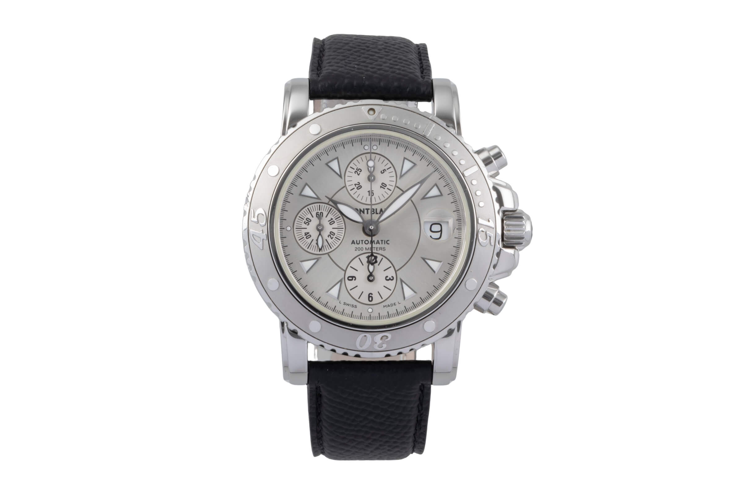 Montblanc Meisterstück chronographe acier automatique montre pour hommes 7034  [2502151]
