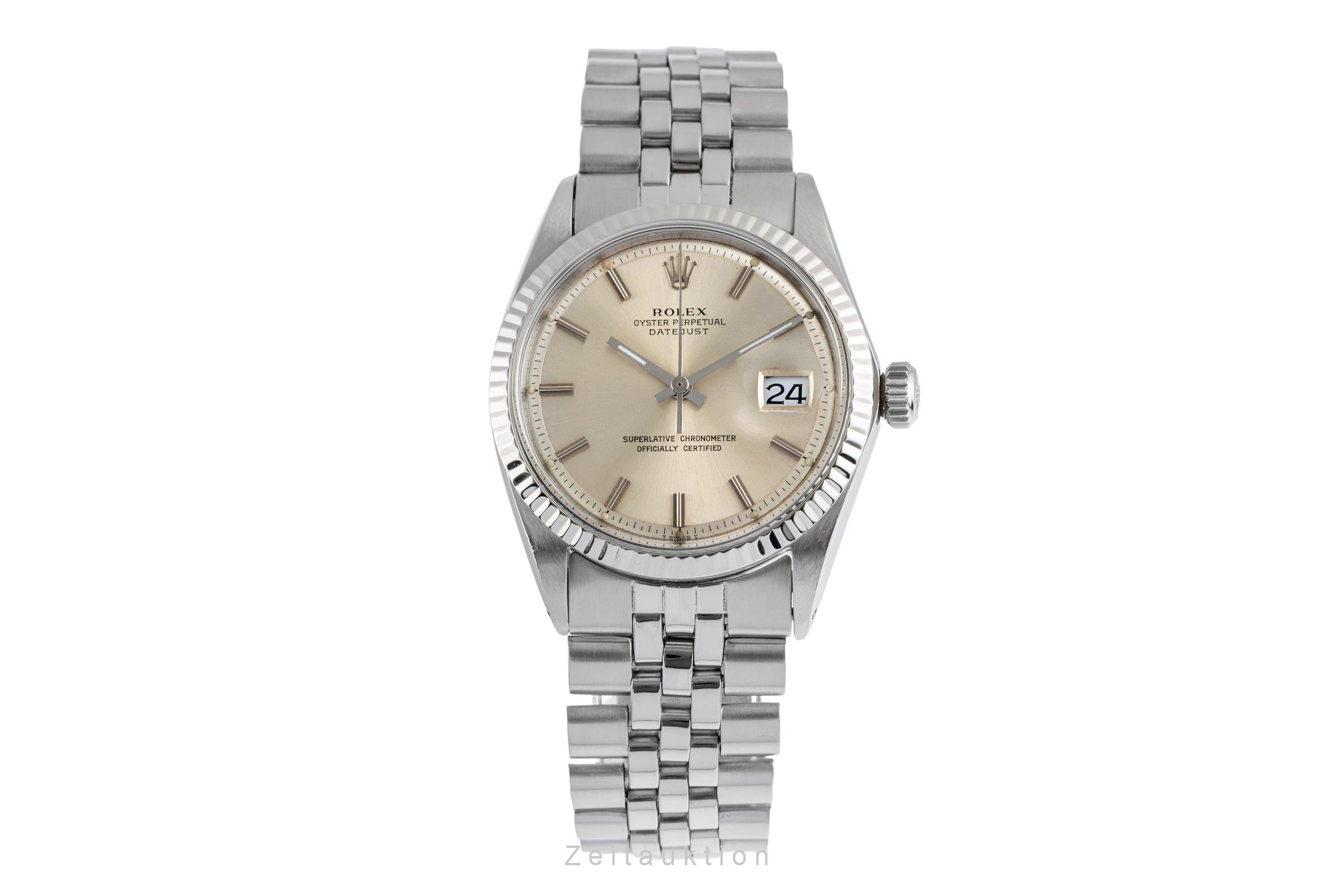 Rolex Datejust acero / oro blanco automático reloj para caballeros 1601 Vintage  [2502189]