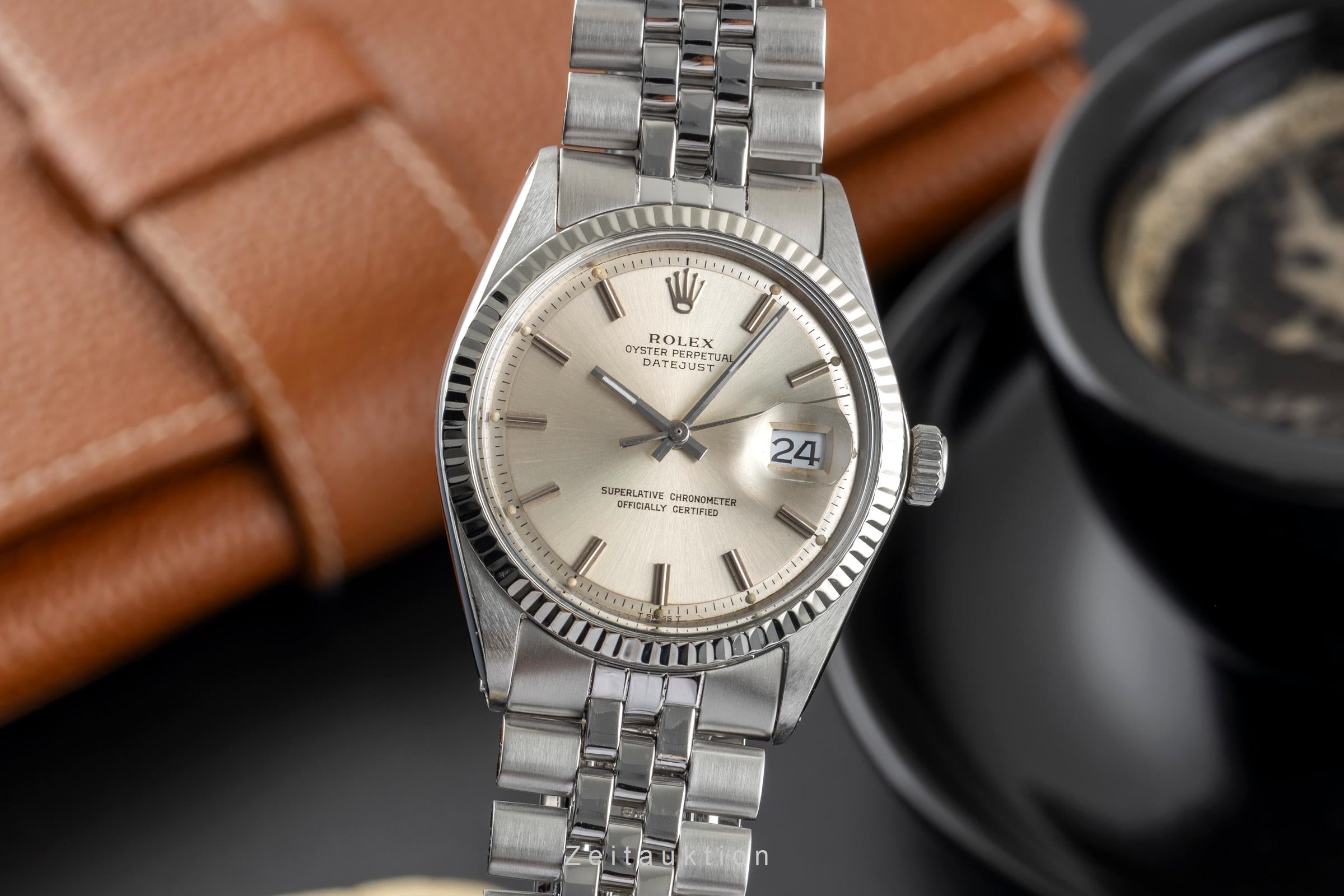 Rolex Datejust acero / oro blanco automático reloj para caballeros 1601 Vintage  [2502189]