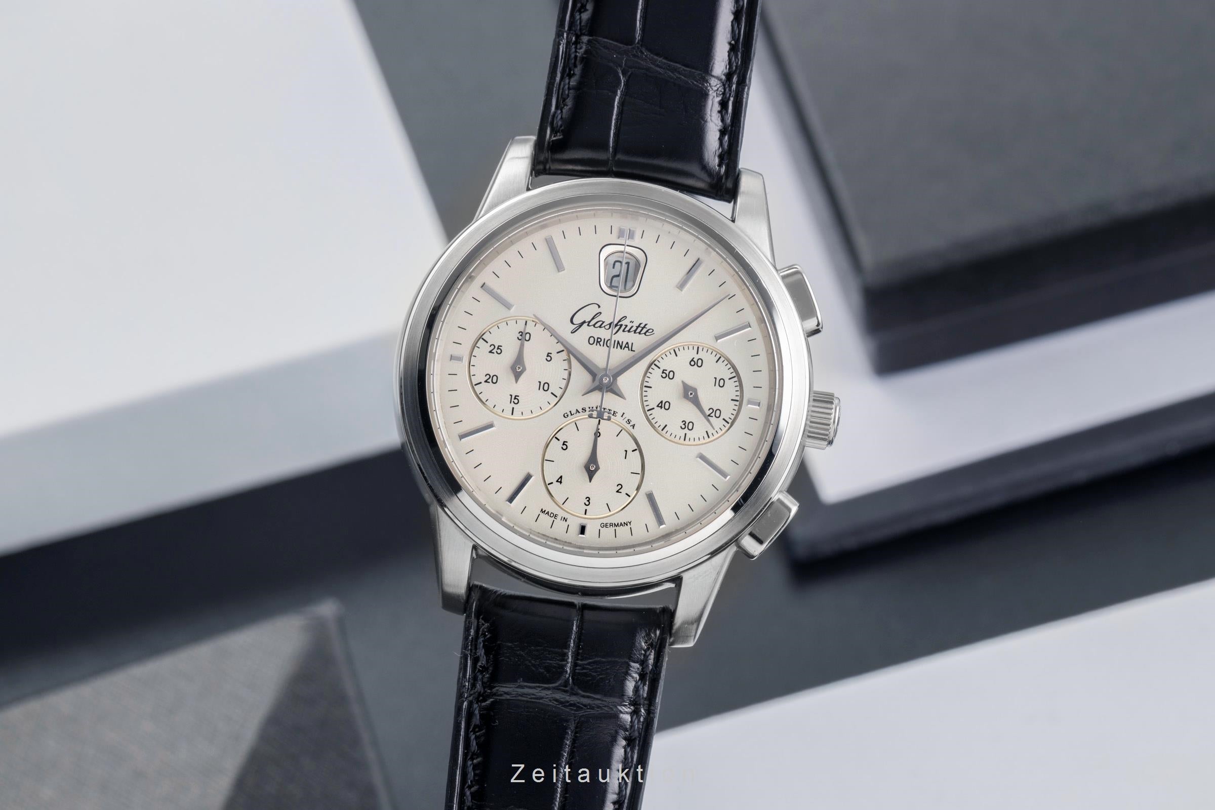 Glashütte Senator chronograph steel automatic men's watch 39-32-11-13-04  [2502210]