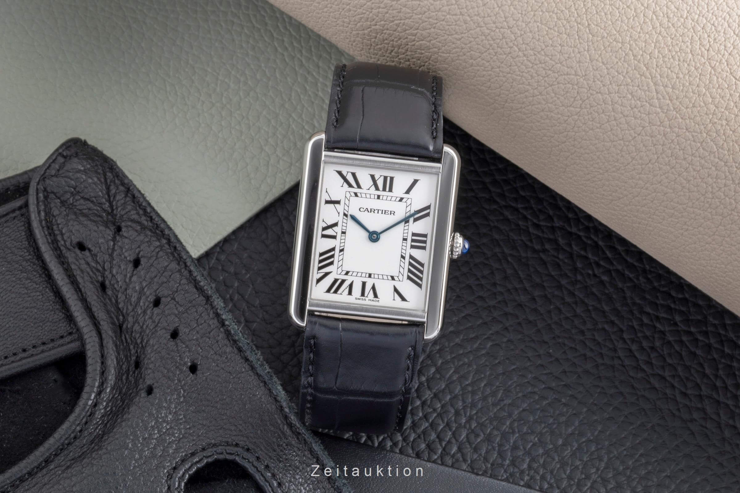 Cartier Tank Solo Large Edelstahl Herrenuhr Ref. W1018355 Klassiker [2502266]
