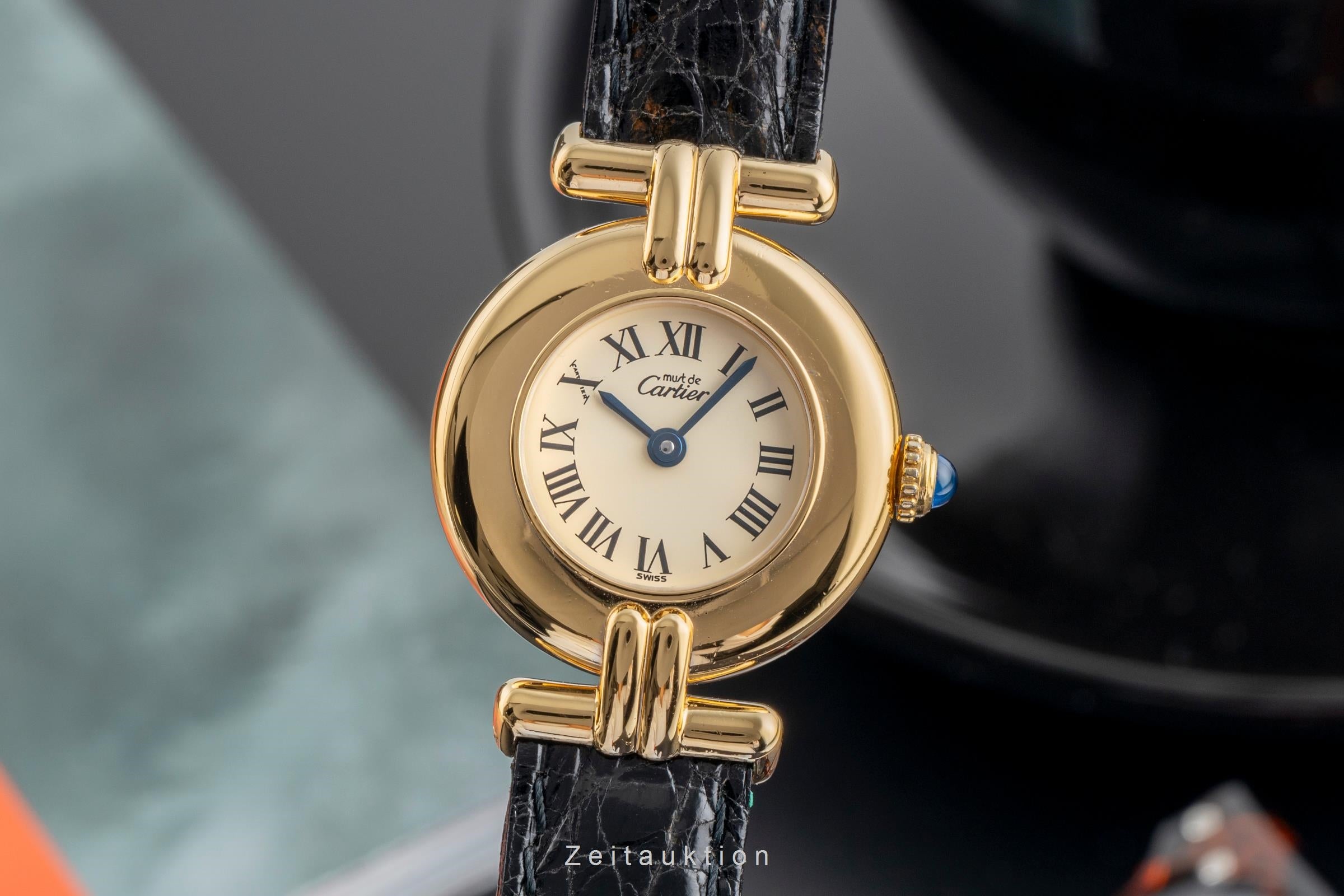 Cartier Vermeil argento dorato quarzo orologio da donna 590002  [2502291]